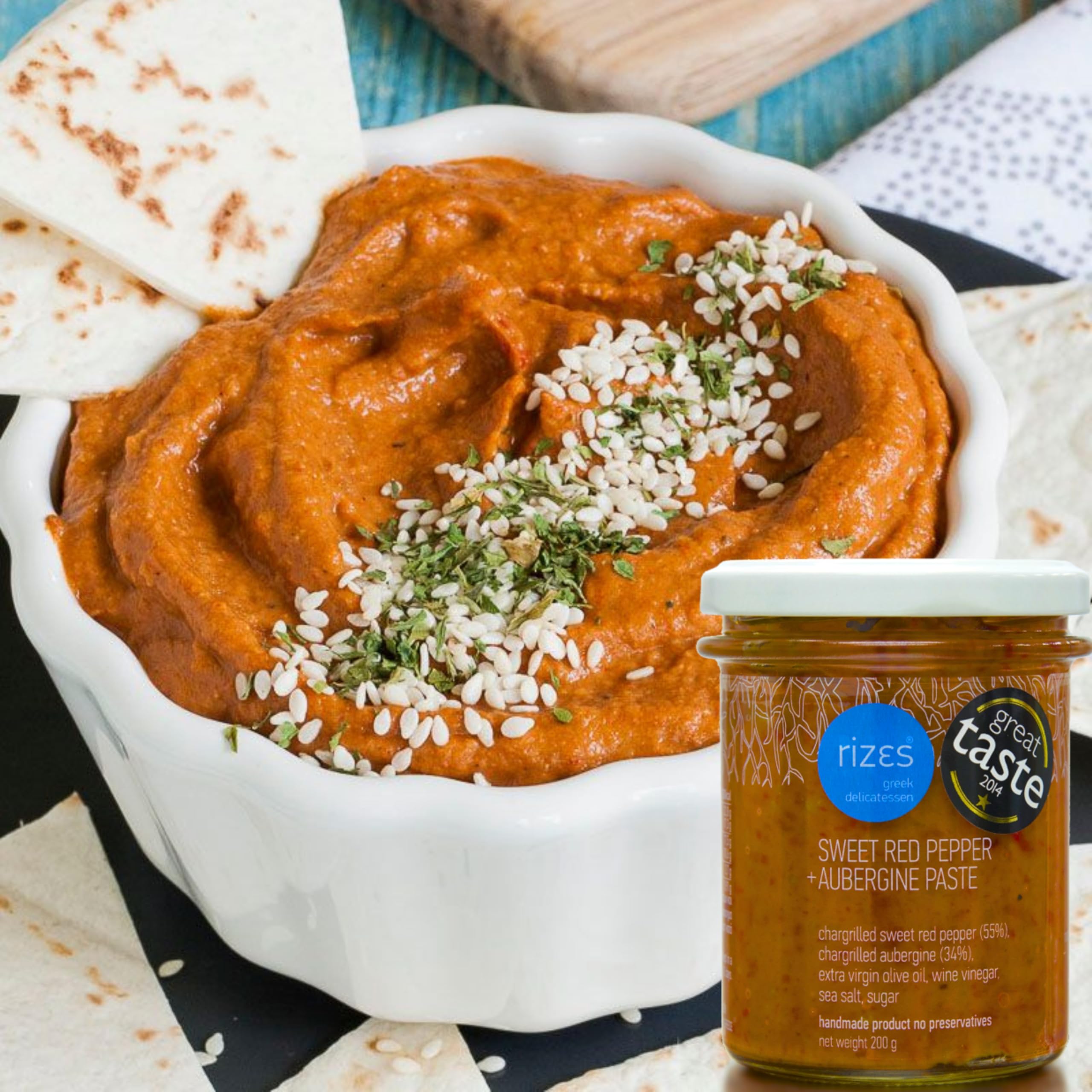 Rizes Greek Delicatessen Sweet Red Pepper Sauce with Garlic - Artisan Paste | 200g 3