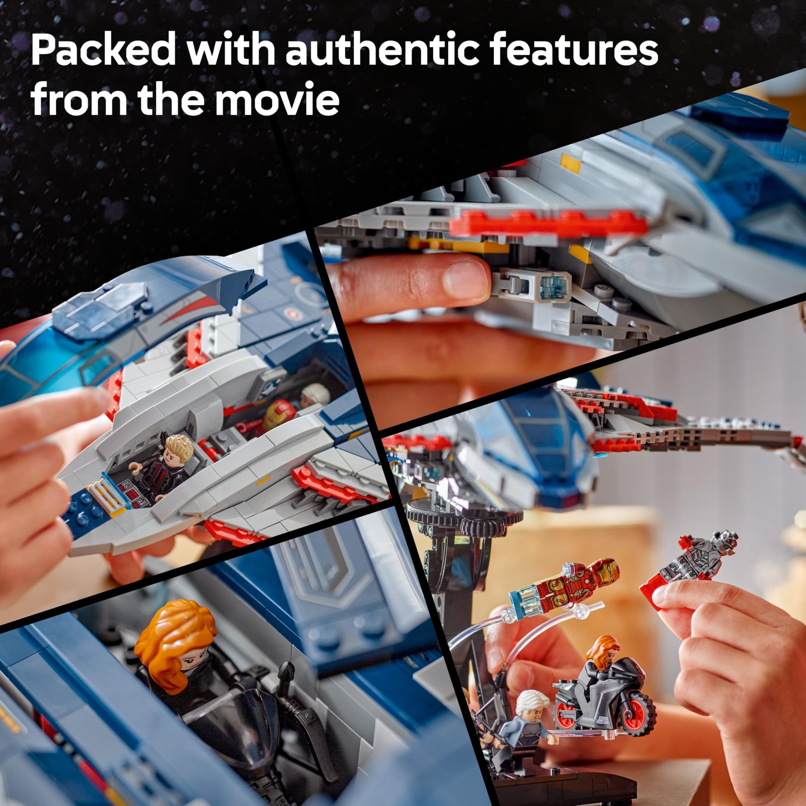 LEGO Marvel 76325 Avengers: Age of Ultron Quinjet Building Set | Ages 12+ | 5 Minifigures 3