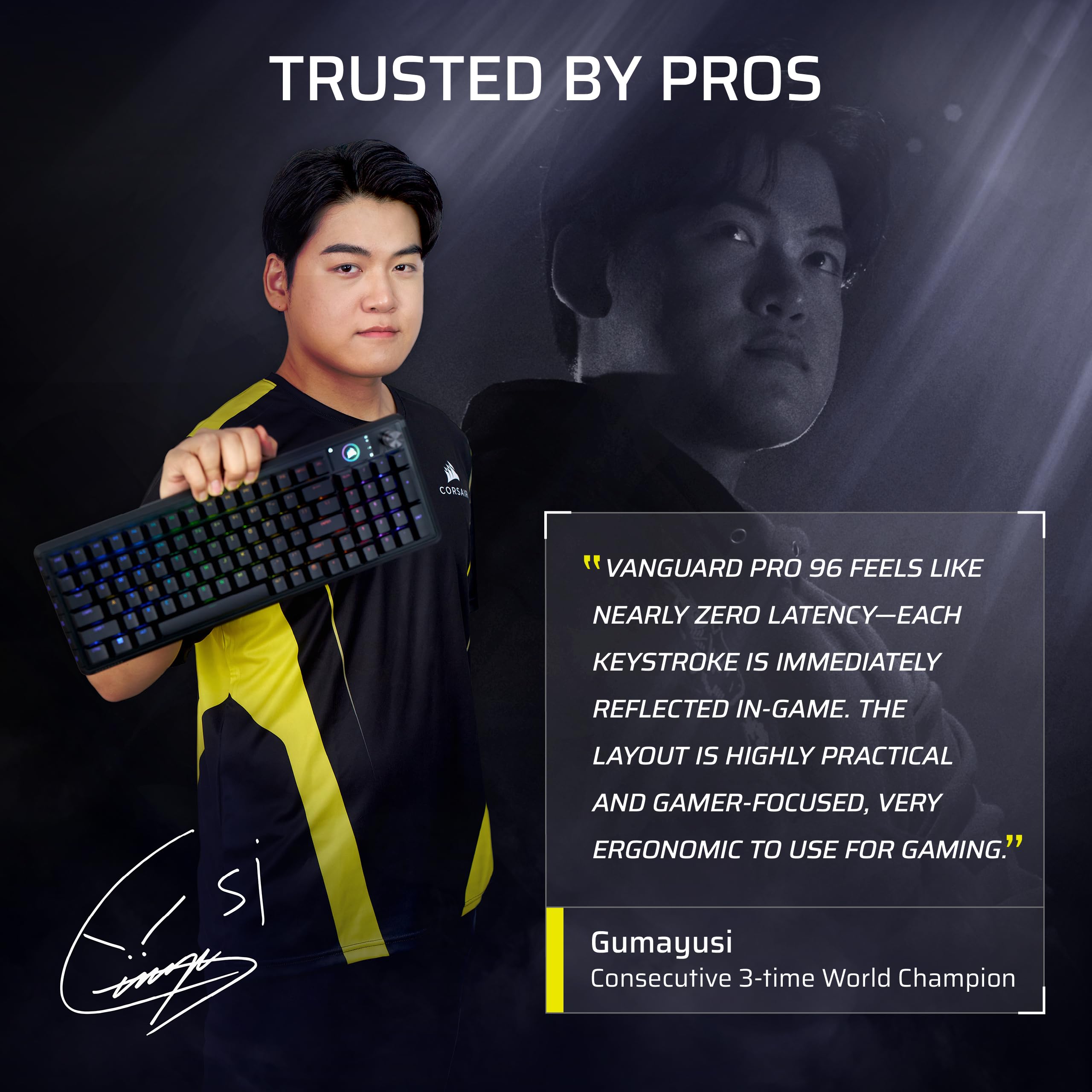 Corsair VANGUARD PRO 96 Wired Hall Effect Magnetic Mechanical Gaming Keyboard | 96% Layout | RGB 3