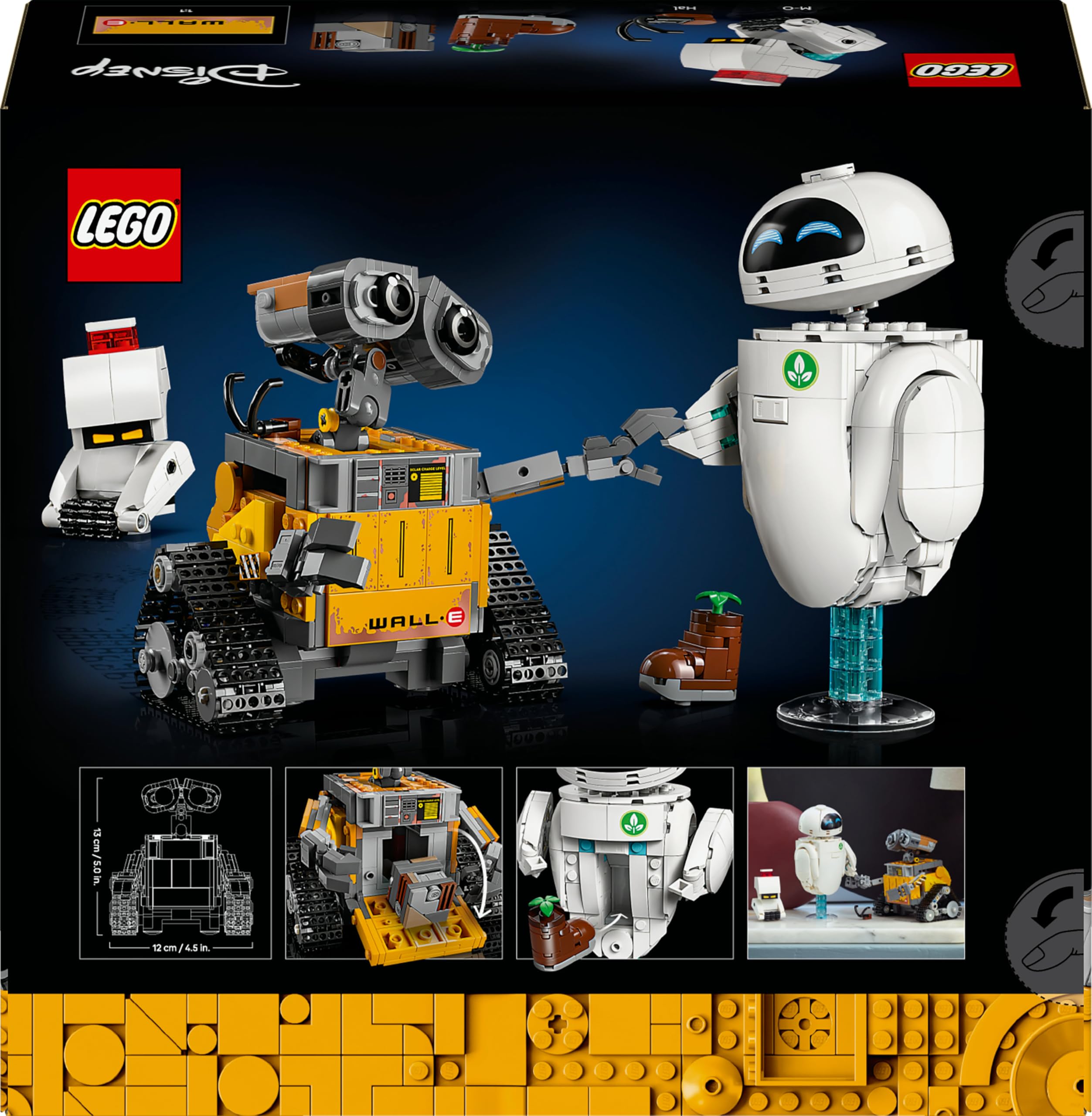 LEGO Disney Pixar WALL-E and EVE Building Set - 811-Piece Display Model for Adults 10