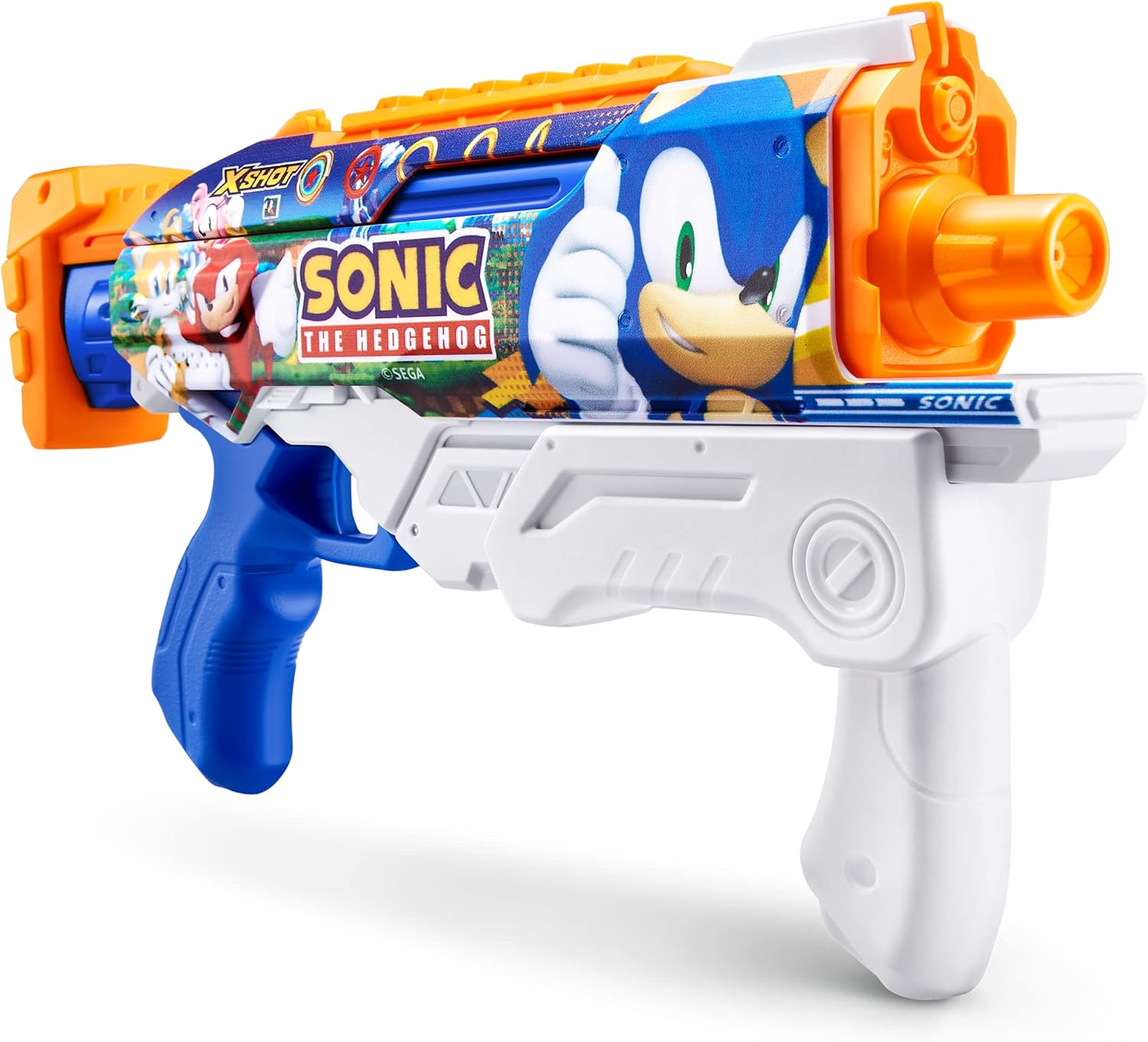 XShot Fast-Fill Skins Sonic The Hedgehog Hyperload Water Blaster - 500ml Capacity, 33ft Range 1