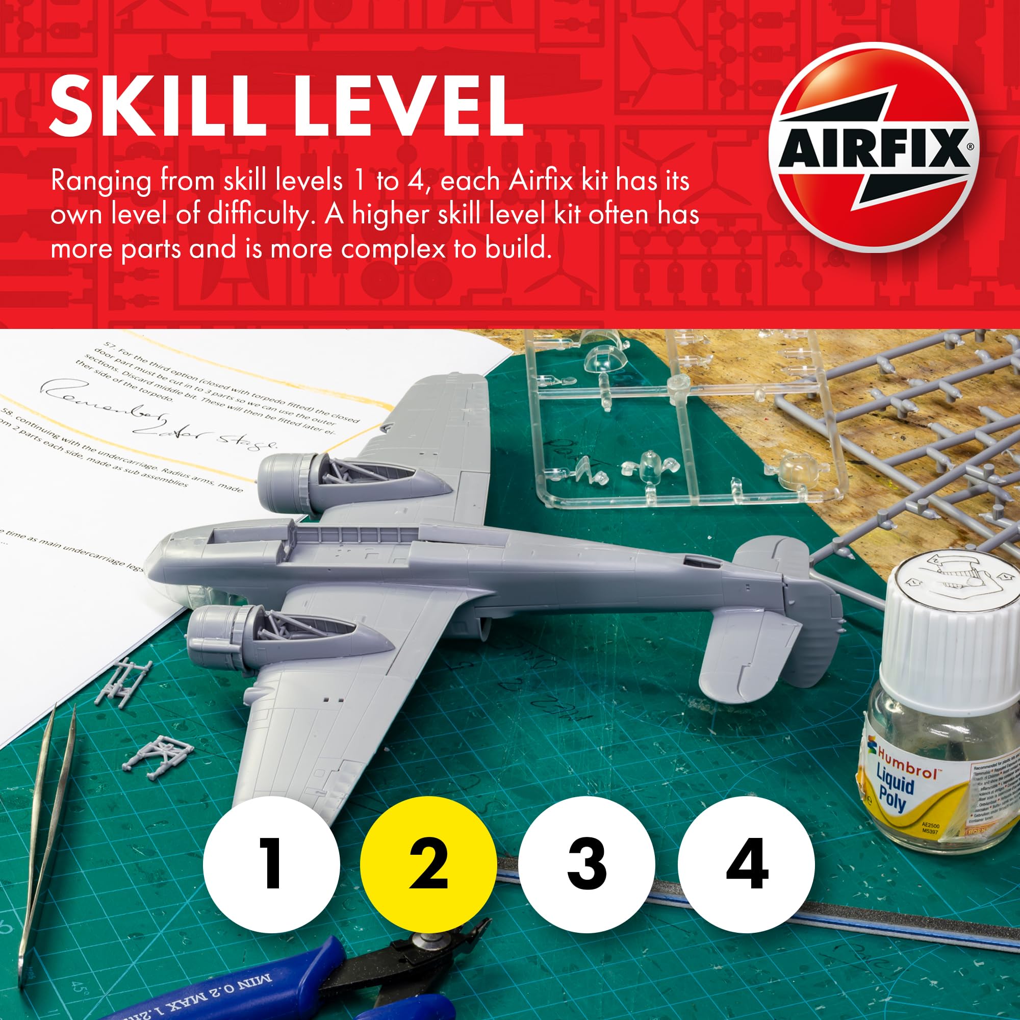 Airfix A01315V WWI Male Tank Mk.I 1:76 Scale Model Kit - 49 Piece Plastic Tank Model for Ages 8+ 2