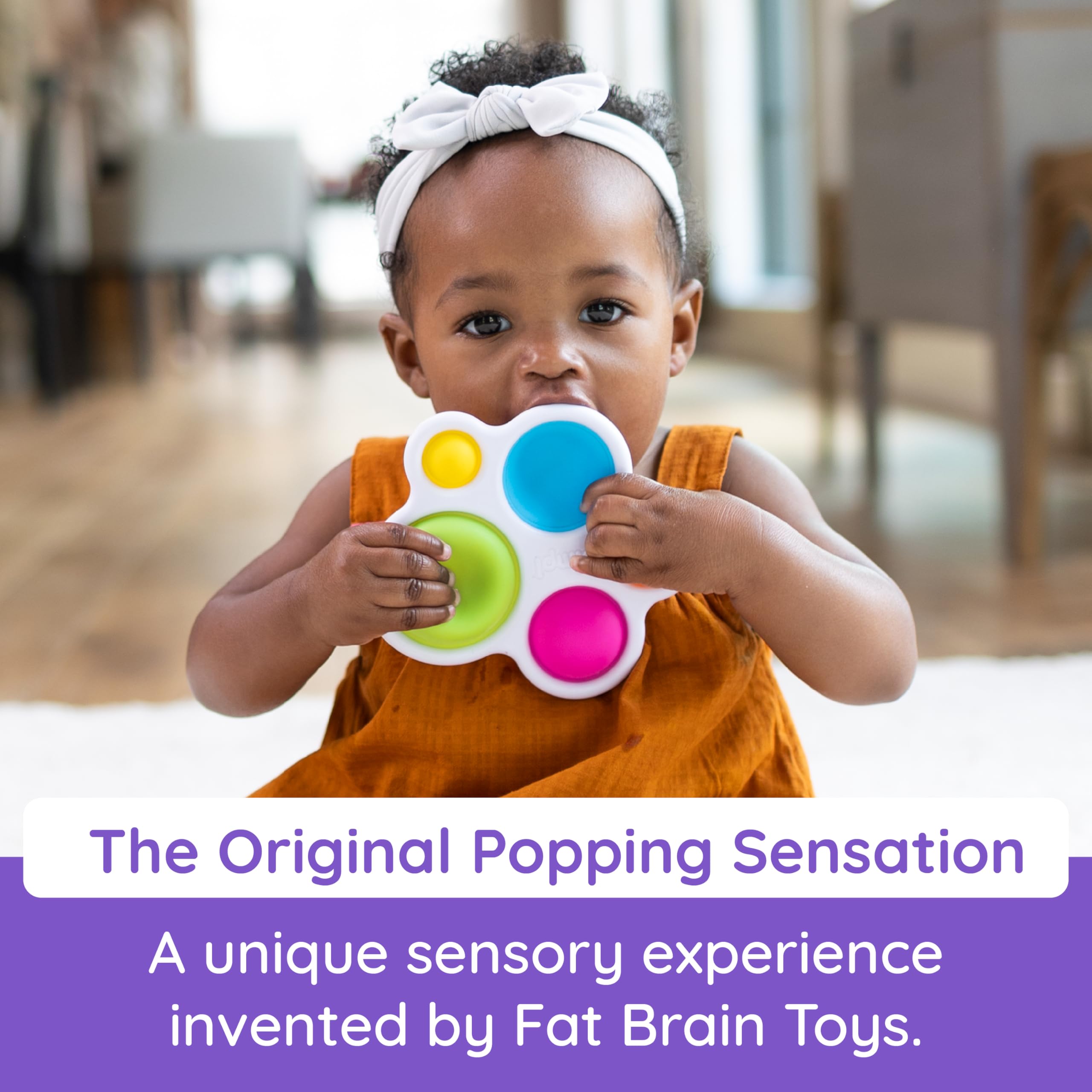 Dimpl - Sensory Push and Pop Toy for Babies 6 Months+ 7