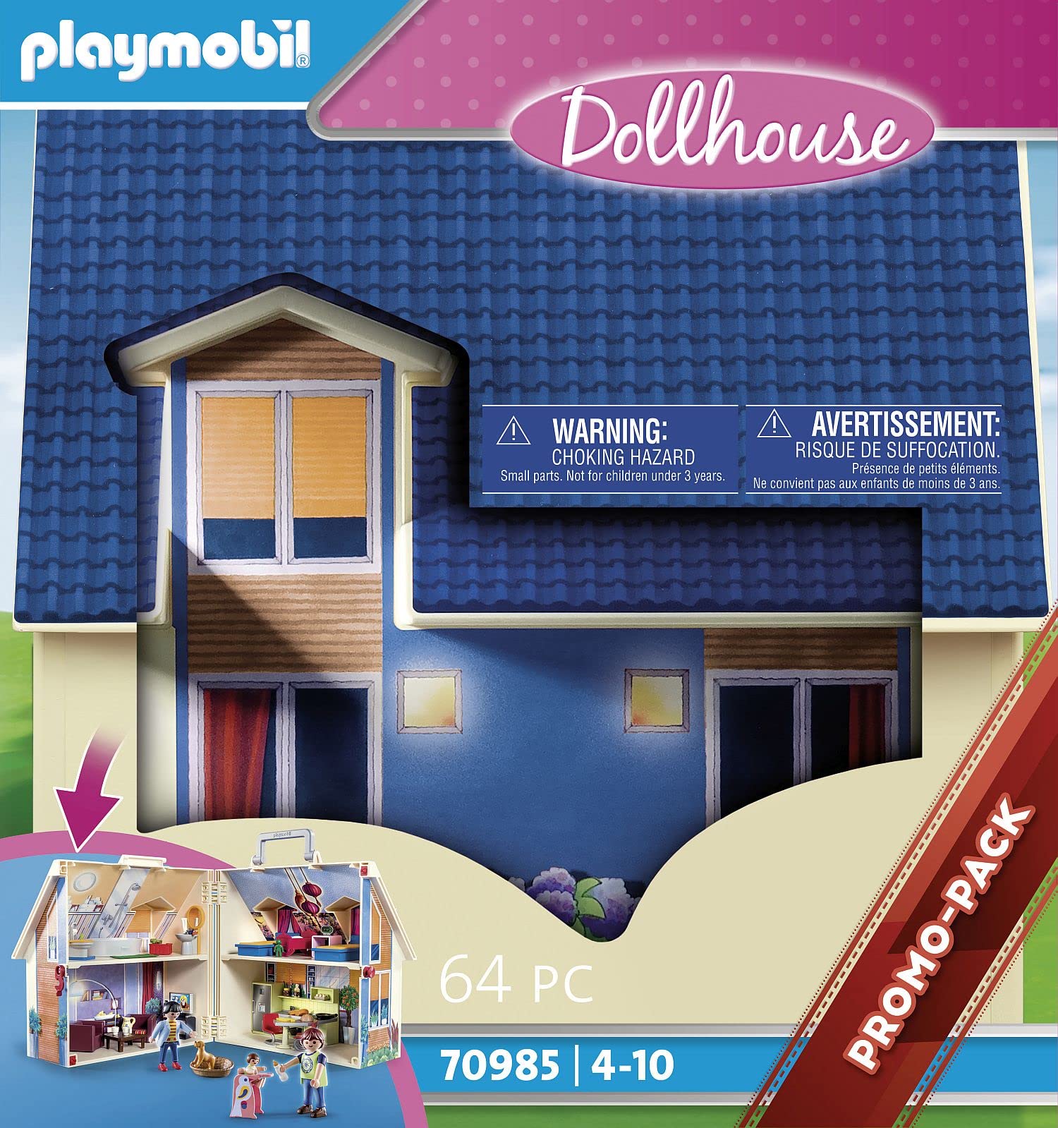 Playmobil Take Along Modern Doll House 70985 - Portable Fold-Out Playset for Ages 4+ 4
