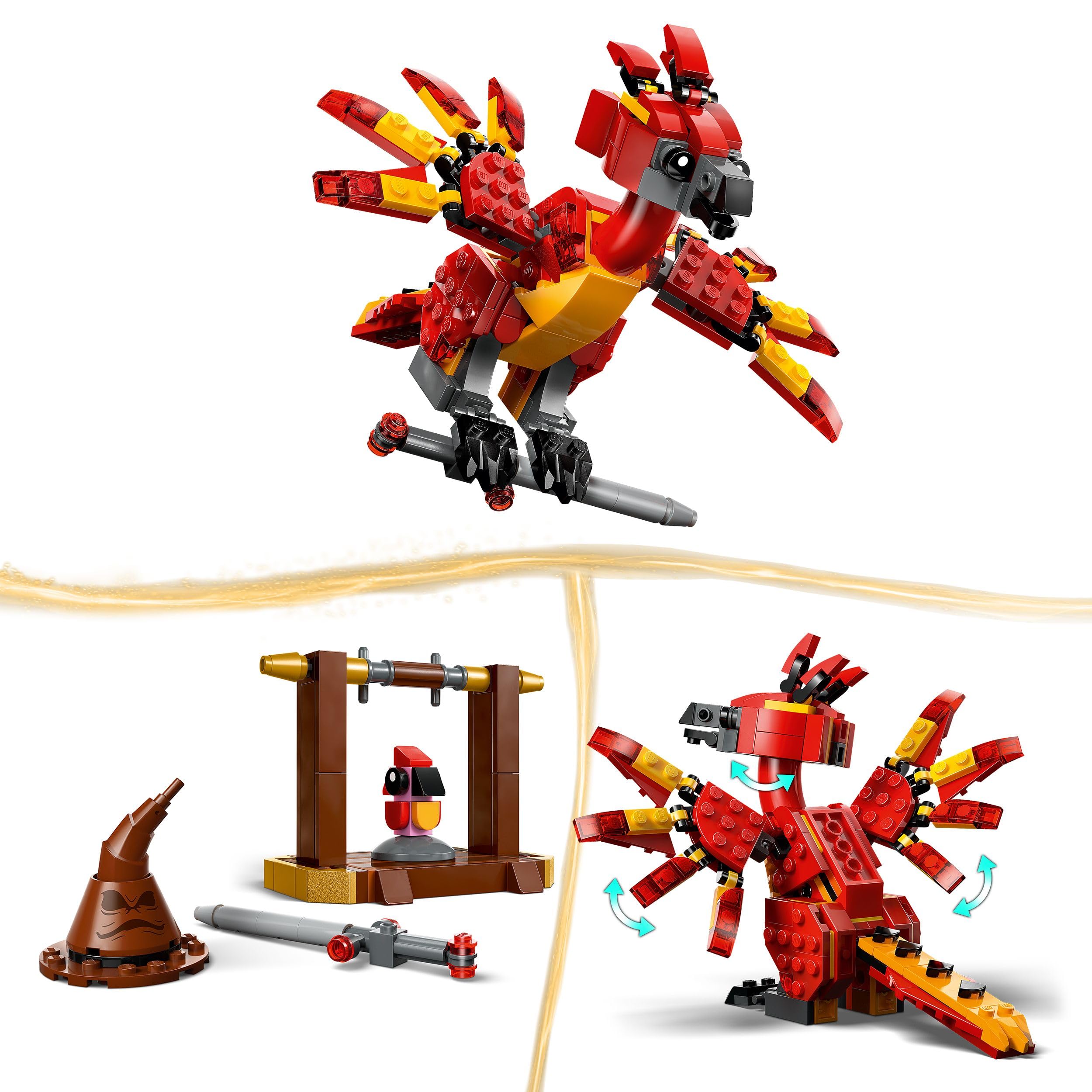 LEGO Harry Potter 76448 Fawkes: Dumbledore’s Phoenix Buildable Figure - 299-Piece Play & Display Set for Ages 8+ 3