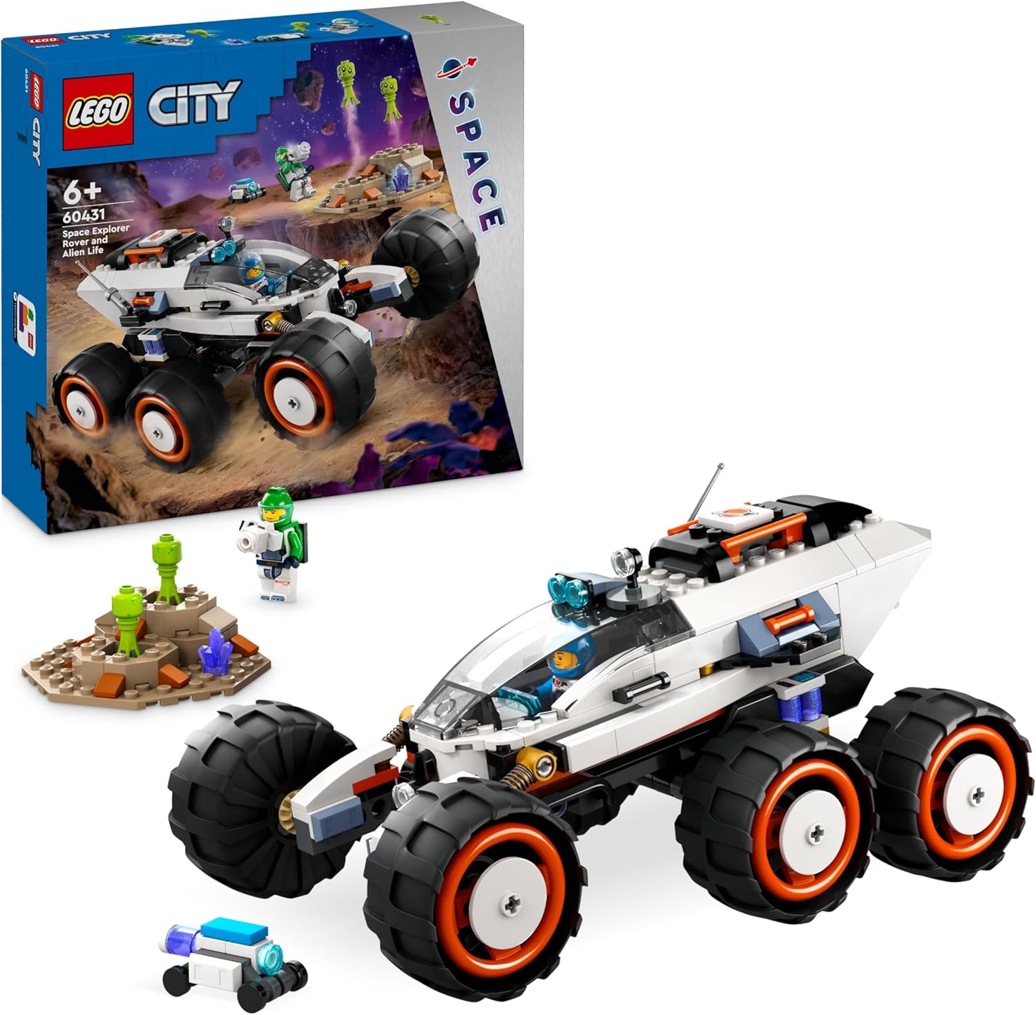 LEGO City Space Explorer Rover and Alien Life Building Set - 311-Piece Playset for Ages 6+ 1