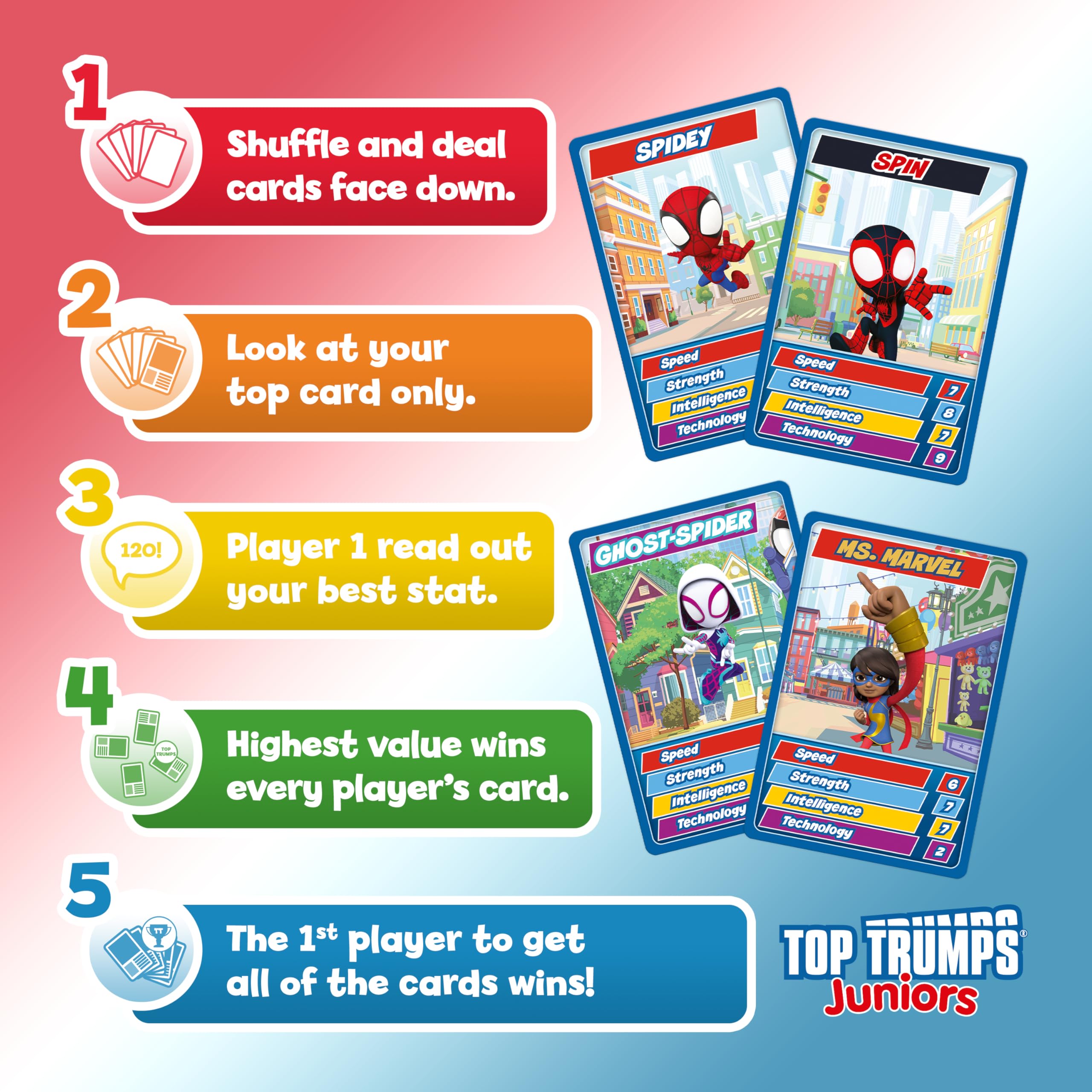 Top Trumps Spidey and Friends Junior Card Game | Ages 3+ | Portable | 14 Cards 2