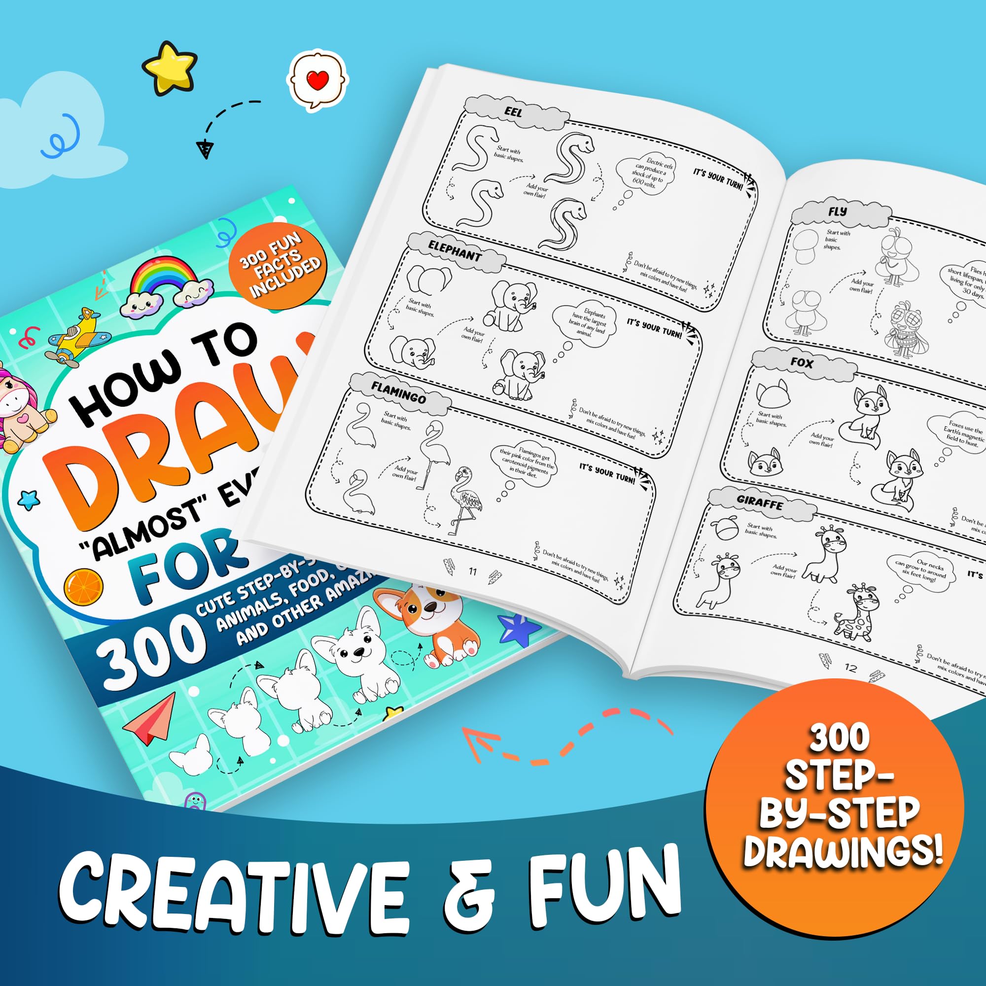 Special Art How to Draw 'Almost' Everything for Kids | 300 Step-By-Step Drawings | Paperback 2