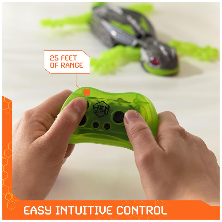 HEX BOTS Wall Crawler Gecko - Remote Control Climbing Robot Toy for Kids 4+