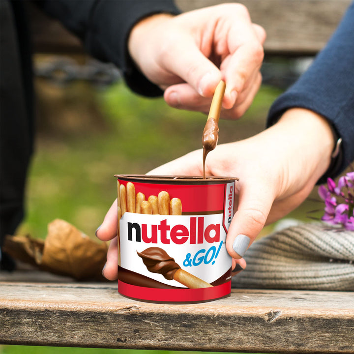 Nutella &Go! Hazelnut Snack Kit, Portable Chocolate & Breadstick Snack Pack, 12 Count