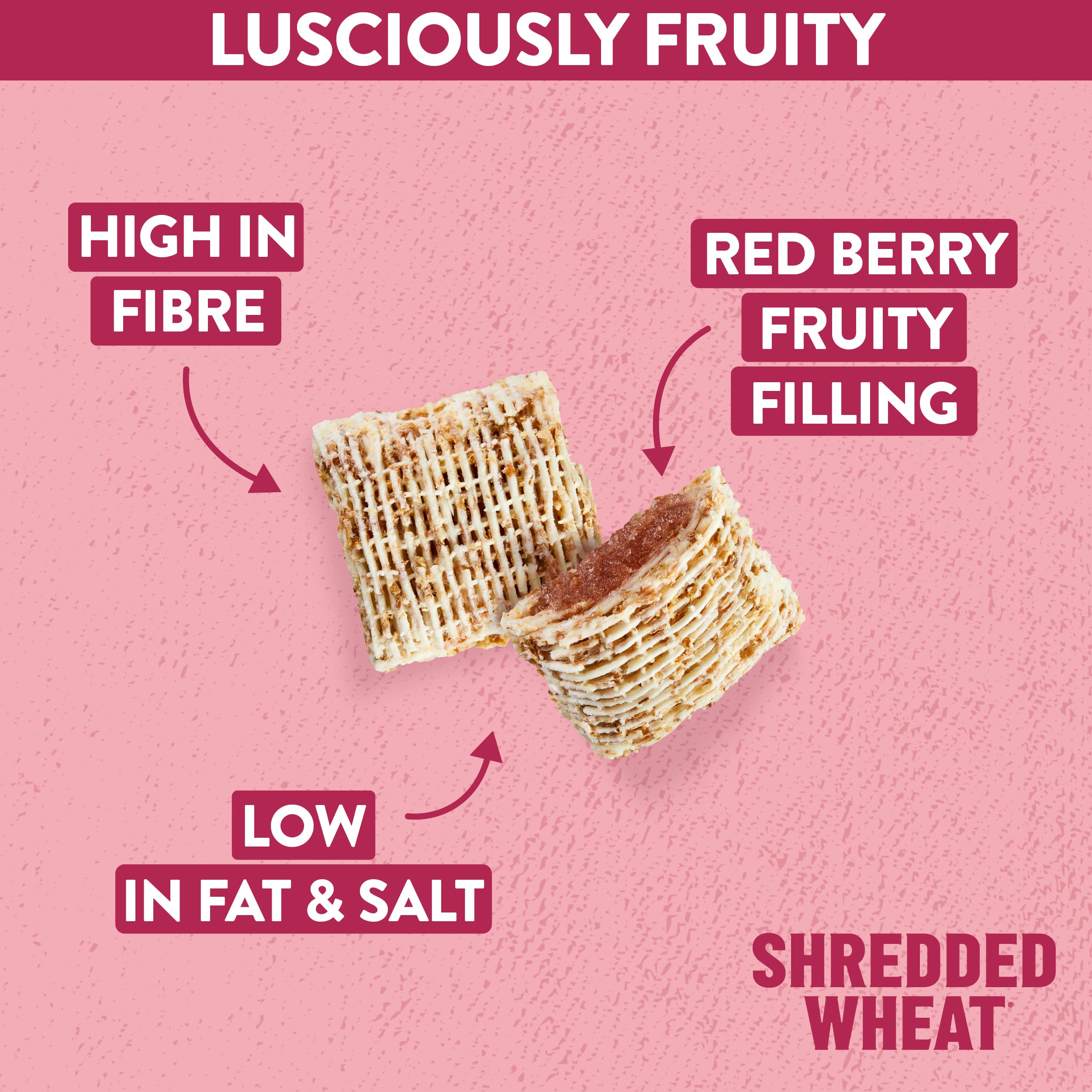 Nestlé Shredded Wheat Red Berries Cereal - Whole Grain, Berry Filling | 450g 3