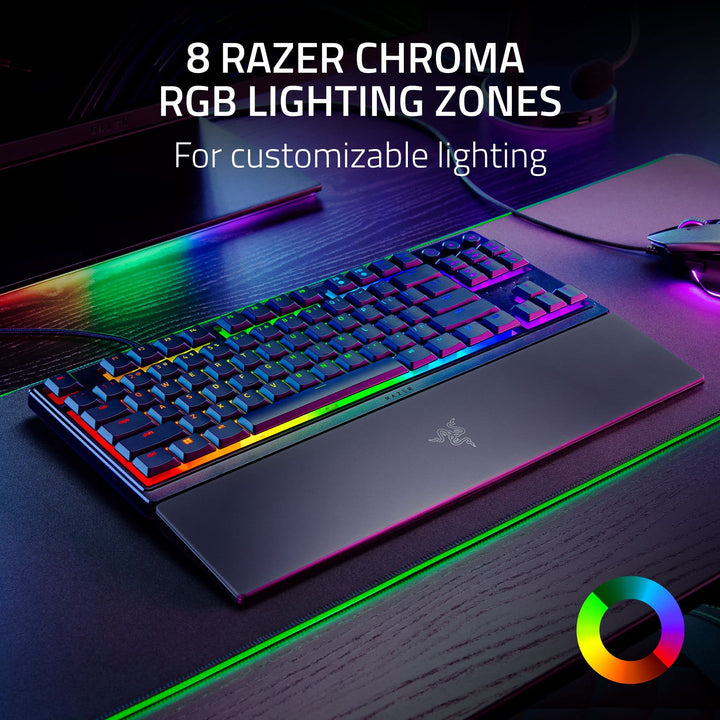 Razer Ornata V3 Tenkeyless Gaming Keyboard - Mecha-Membrane Switches, RGB Backlighting, Magnetic Wrist Rest, UK Layout
