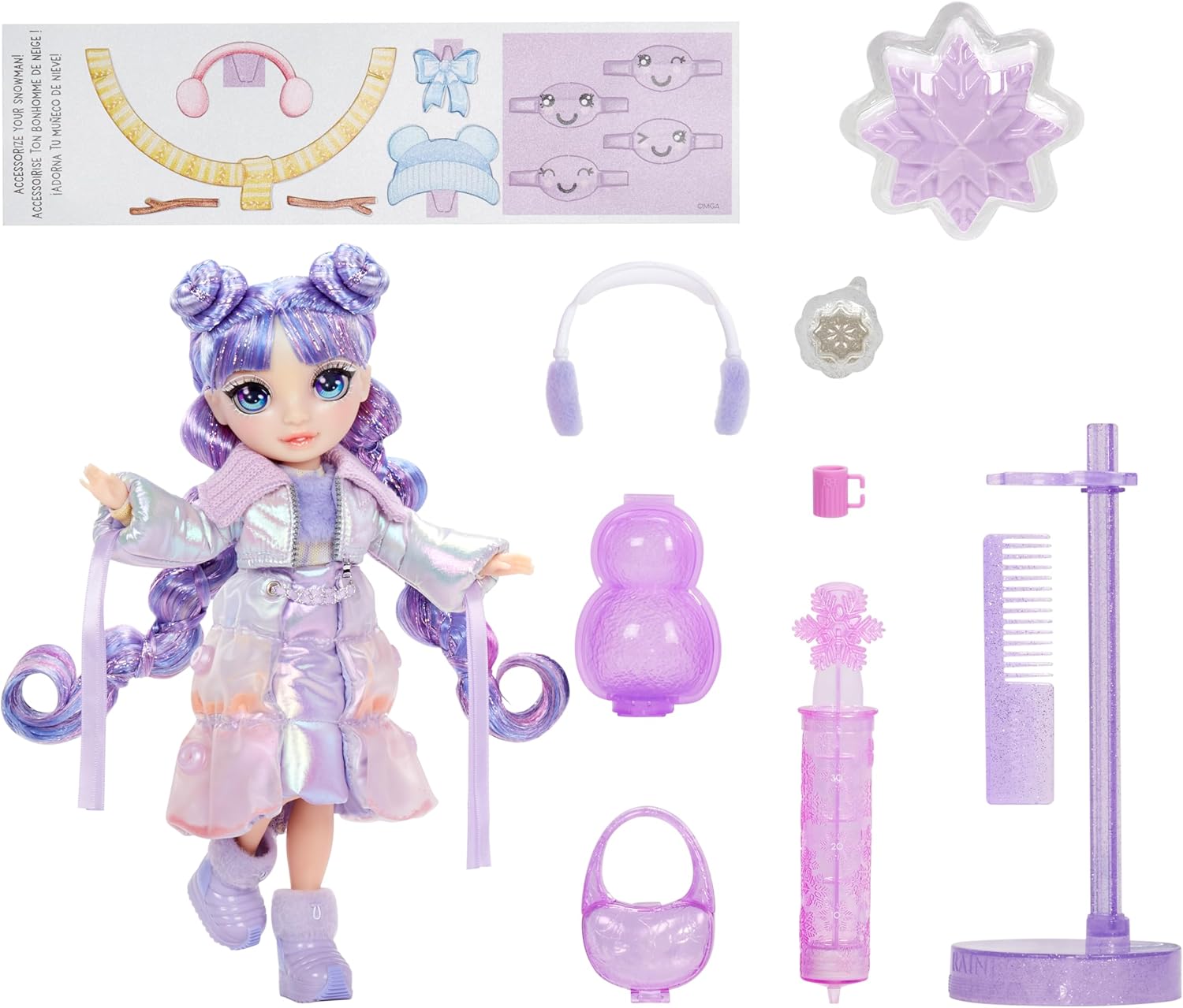Rainbow High Winter Wonderland - Violet (Purple) 28 cm Fashion Doll with Magic Snow Outfit 5
