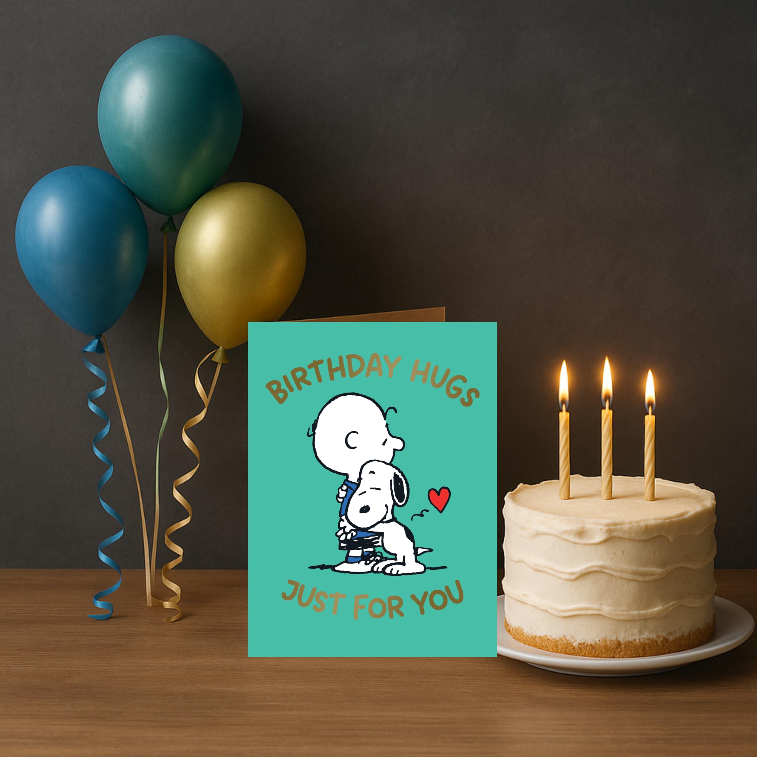 Danilo Promotions LTD Peanuts Snoopy Birthday Card 'Birthday Hugs' | Multi Color | Unisex-Kids 3