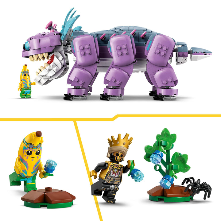LEGO Fortnite Klombo Figure 77077 - Buildable Dino Toy with Oro & Island Peely Minifigures, Bonus In-Game Outfit