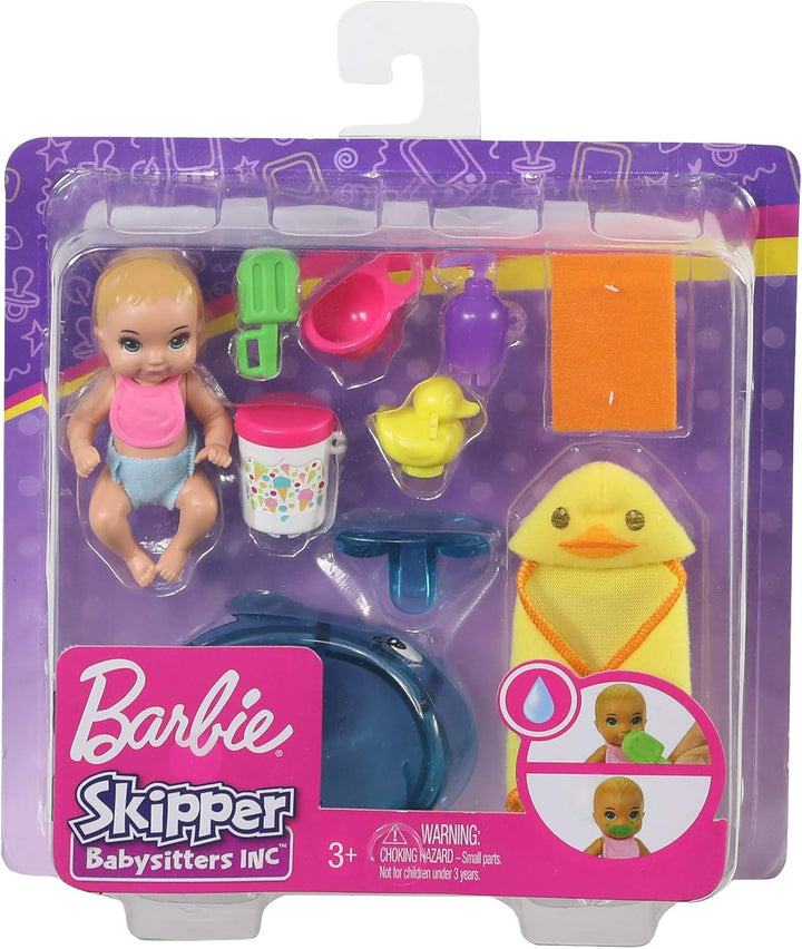 Barbie Skipper Babysitters Inc Doll and Accessories - Color-Change Baby Doll for Ages 3+