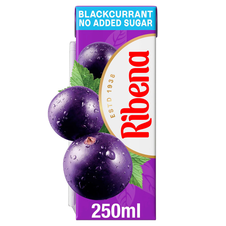 Ribena - Blackcurrant Juice Drink 250ml No Added Sugar Multipack of 6