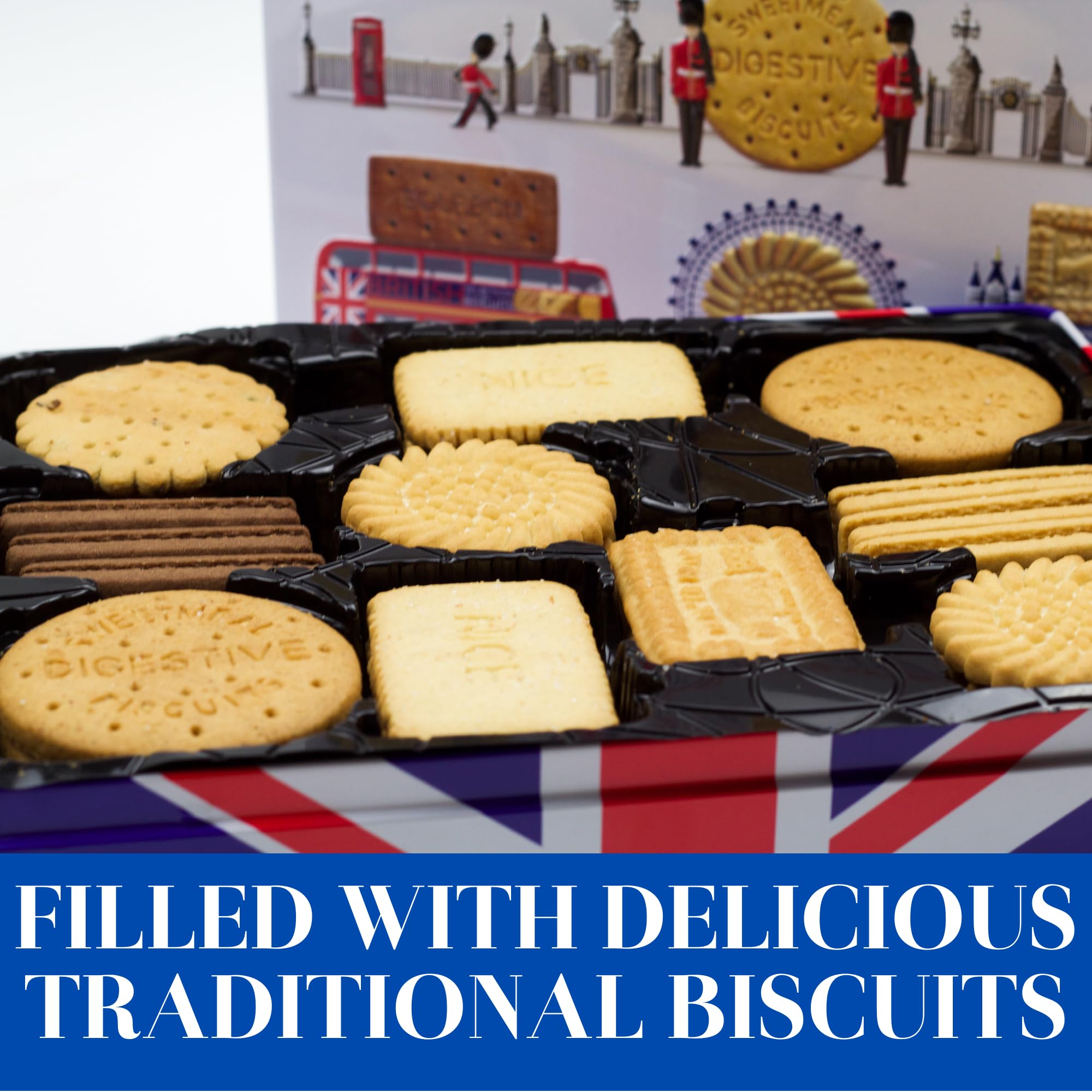 The Silver Crane co. British Biscuits Gift Set - 350g Assorted Traditional Biscuits in Collectible Tin 3