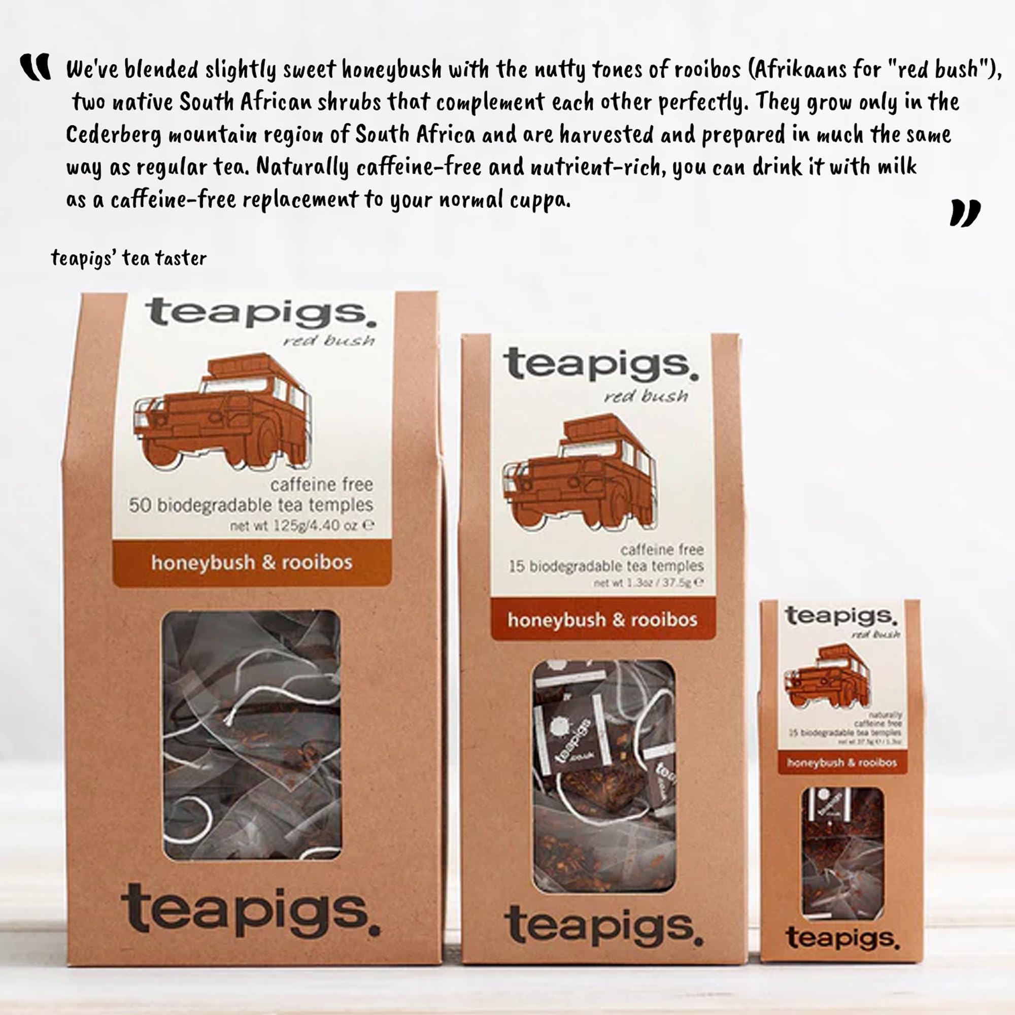 Teapigs Honeybush & Rooibos 50 Tea Temples 8