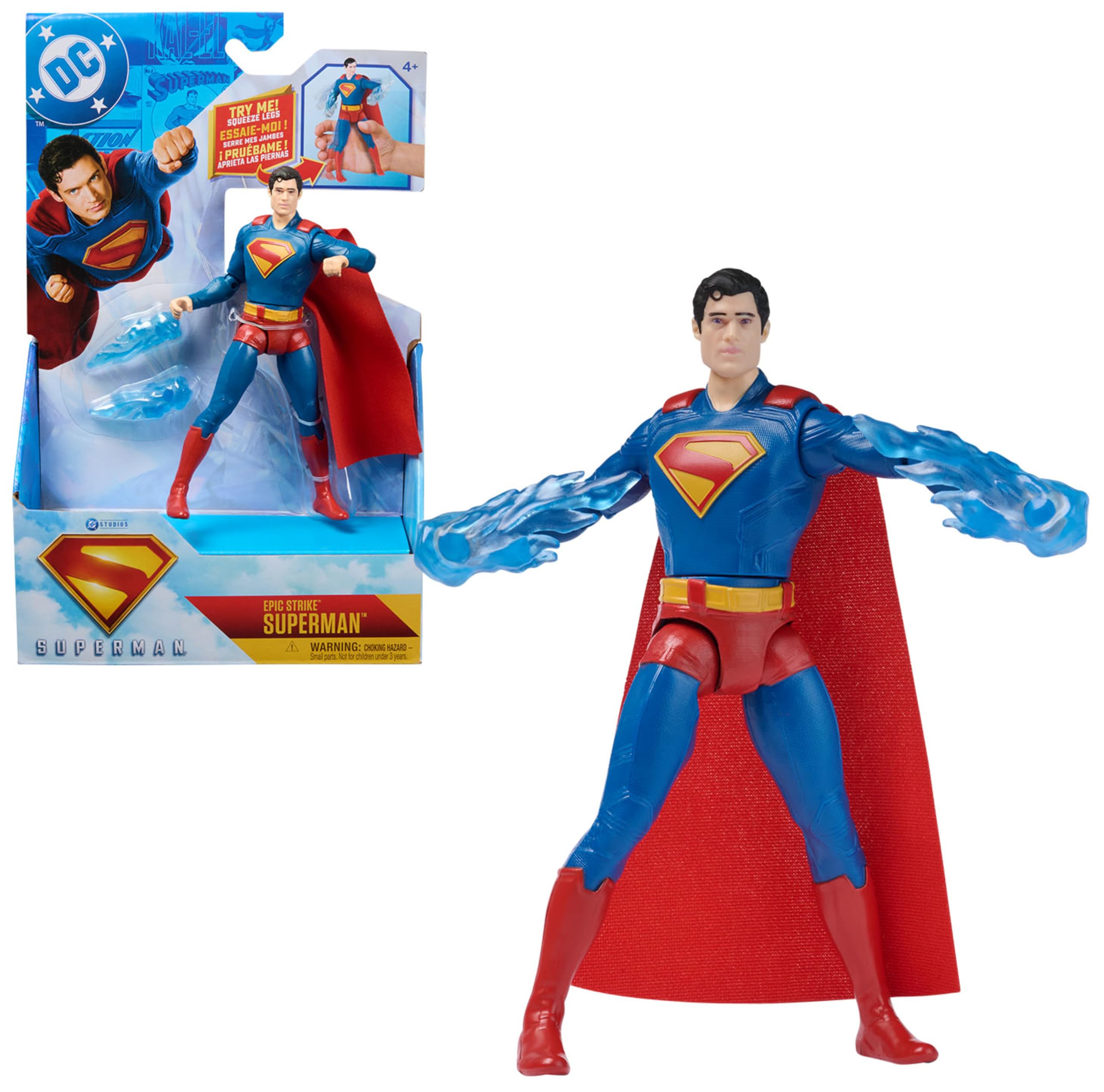 DC Comics Superman Green Lantern Epic Strike Action Figure - 15-cm Tall | Plastic | Blue