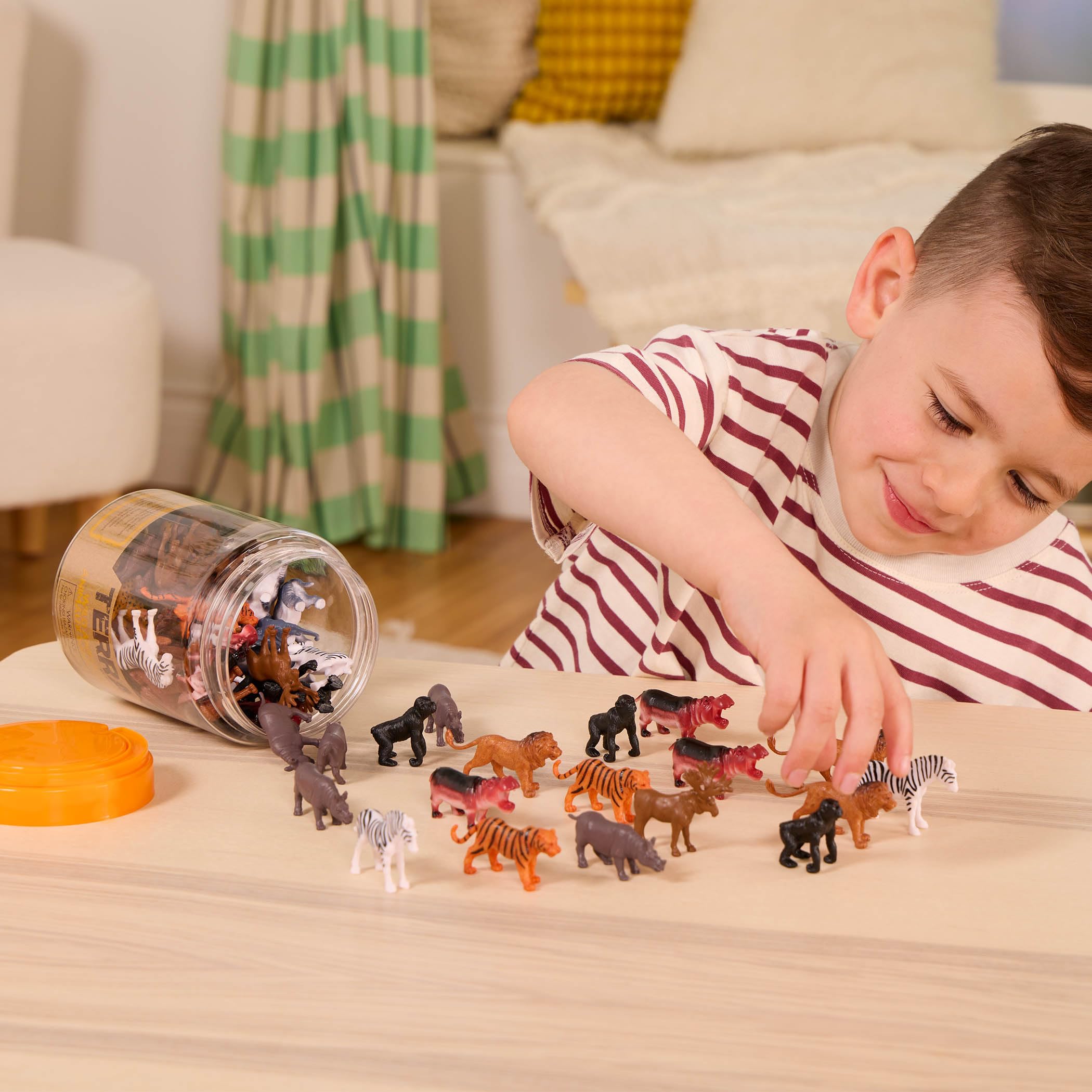Terra by Battat - 60 Piece Wild Creatures Tube Miniature Animal Figurines | Ages 3+ 2