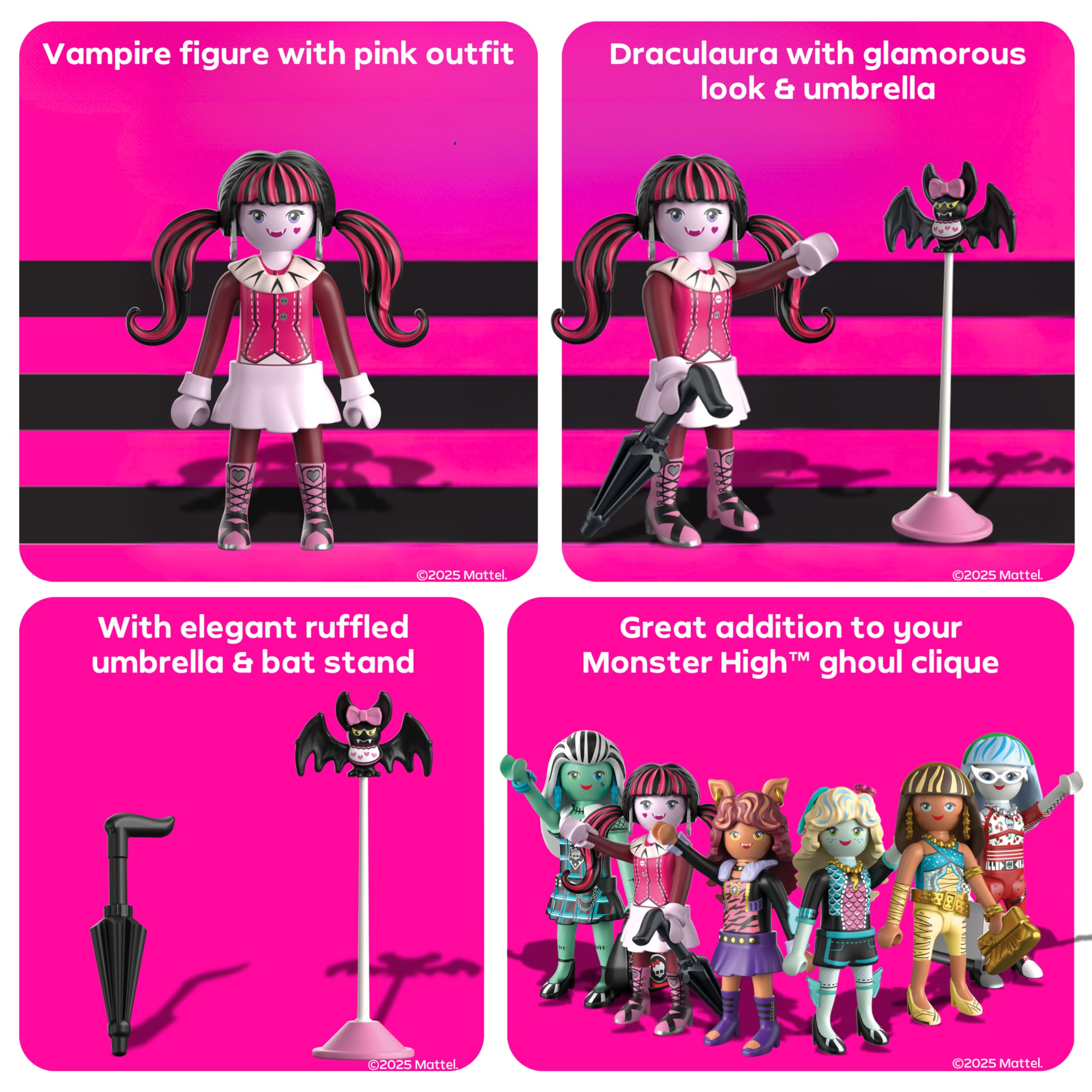 Playmobil Monster High Draculaura Halloween Playset - Gothic Glamour Action Figure 3