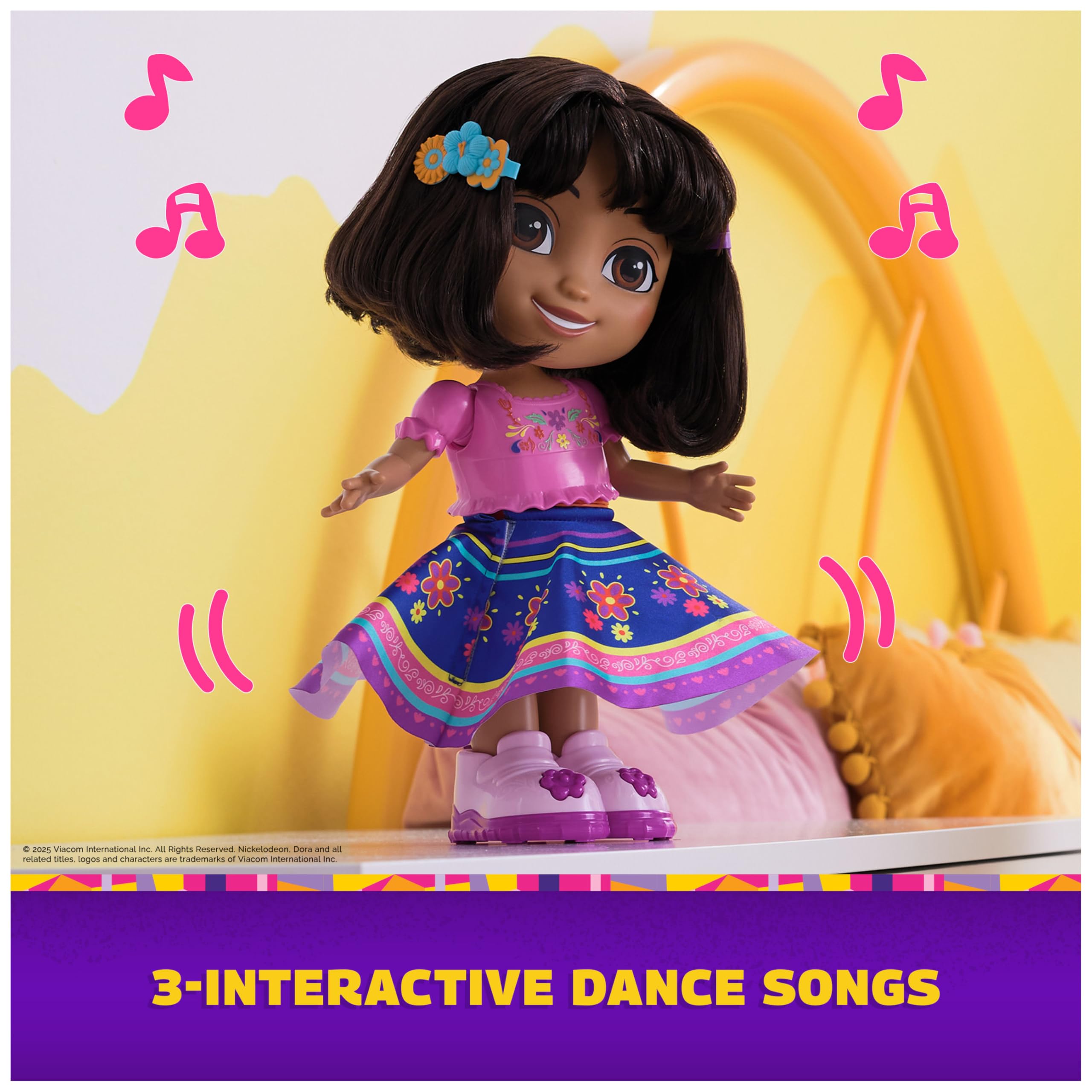 DORA Dance with Me Dora Interactive Dancing Doll | Bilingual | Ages 3+ | 13.97 in 8