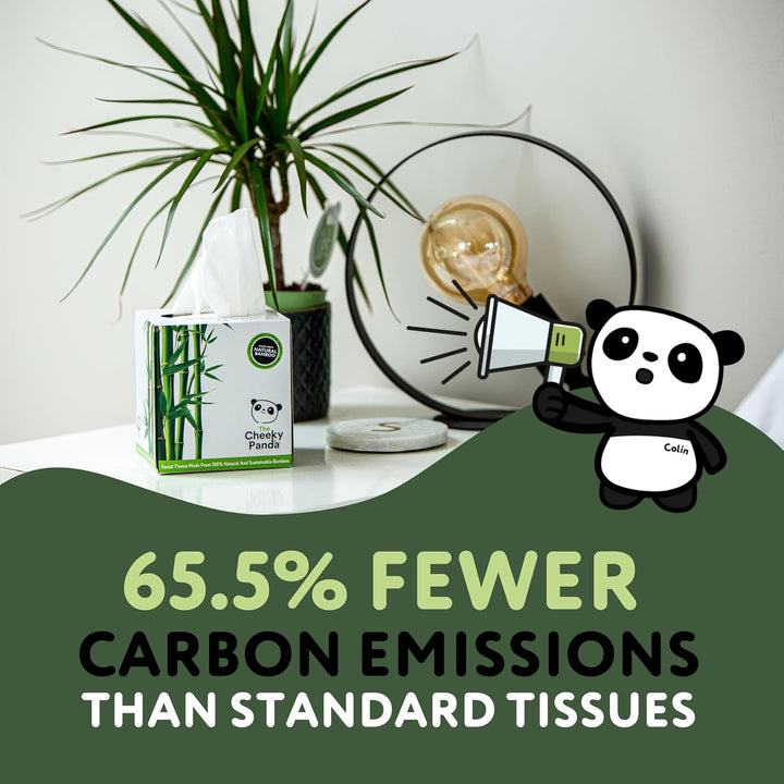 The Cheeky Panda - Bamboo Facial Tissues 12-Pack | Plastic-Free, Hypoallergenic Face Tissues
