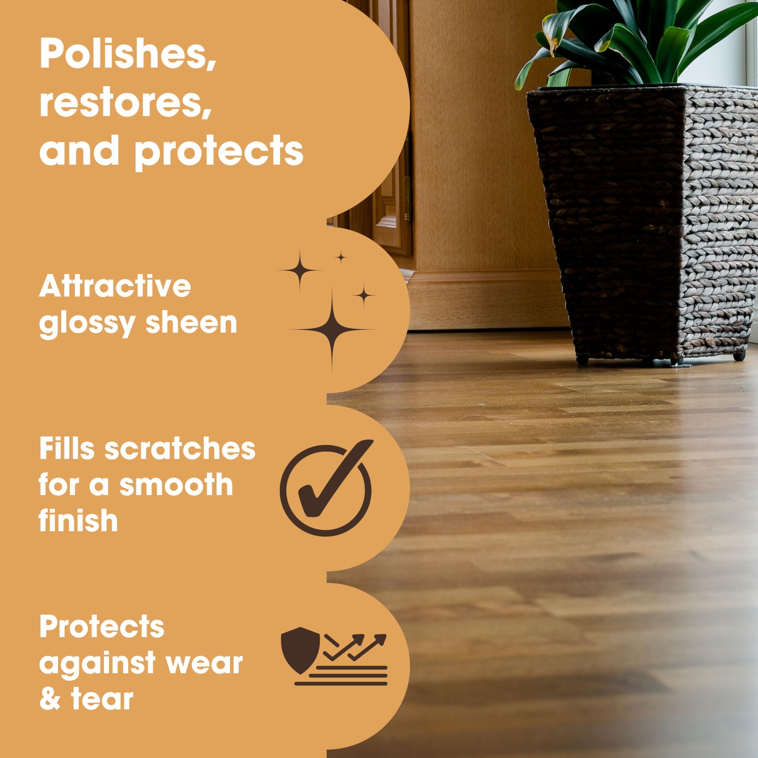 Furniture Clinic Laminate Floor Polish - 500ml Liquid | Non-Slip Finish | Restores & Protects 3