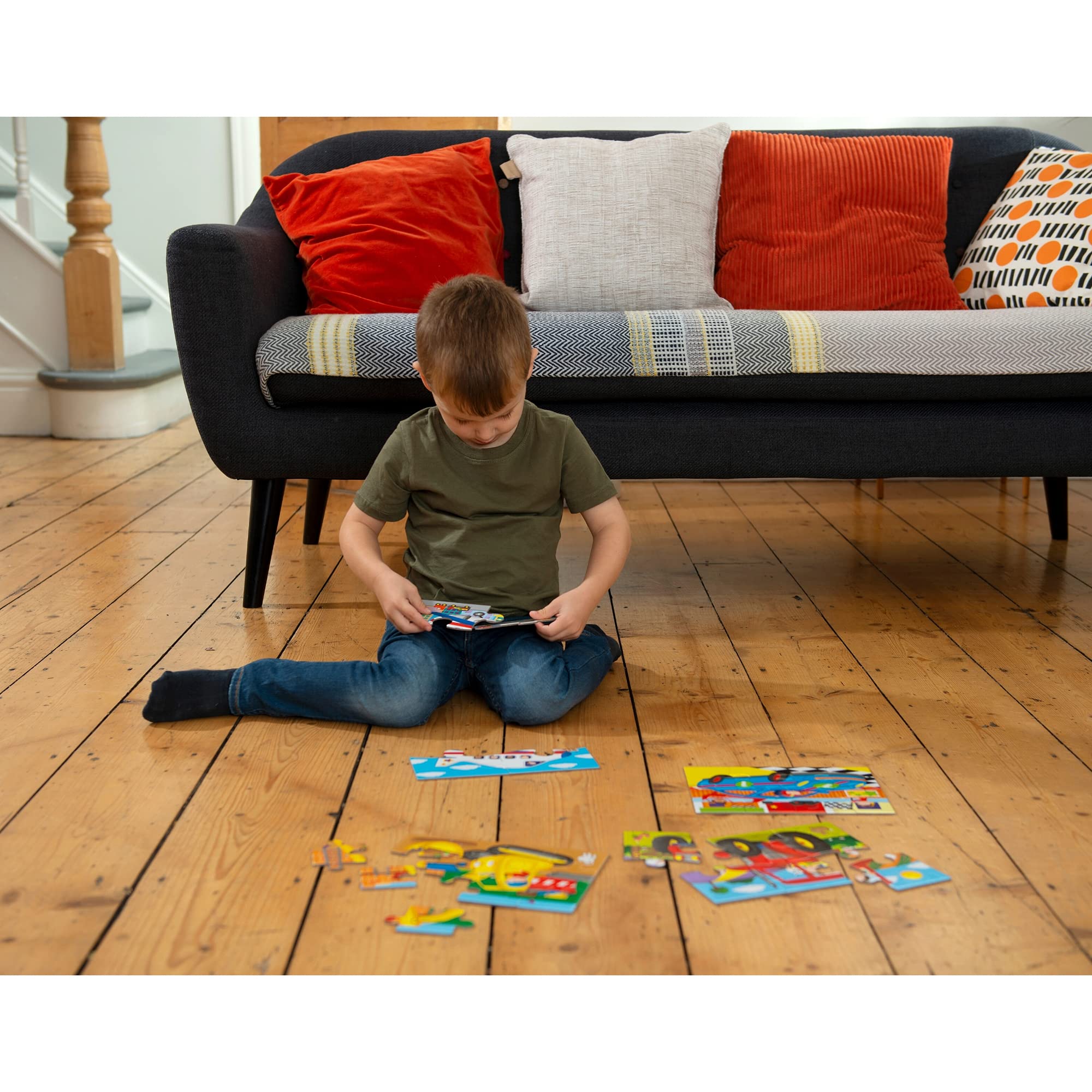 Galt 4 Puzzles in a Box - Vehicles | Ages 3+ | 4, 6, 8, & 12 Pieces 2