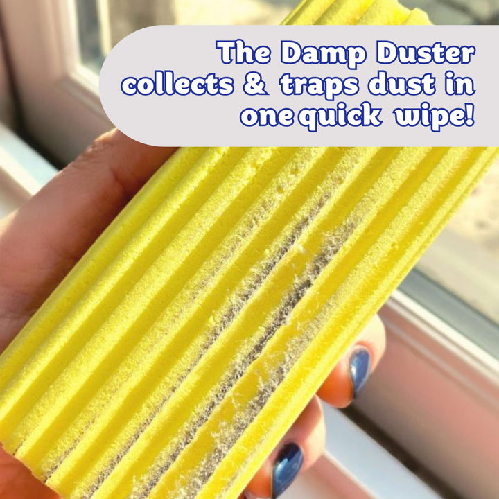 Scrub Daddy Damp Duster - Multipurpose Wet Dust Sponge for Blinds, Radiators & Skirting Boards, Blue