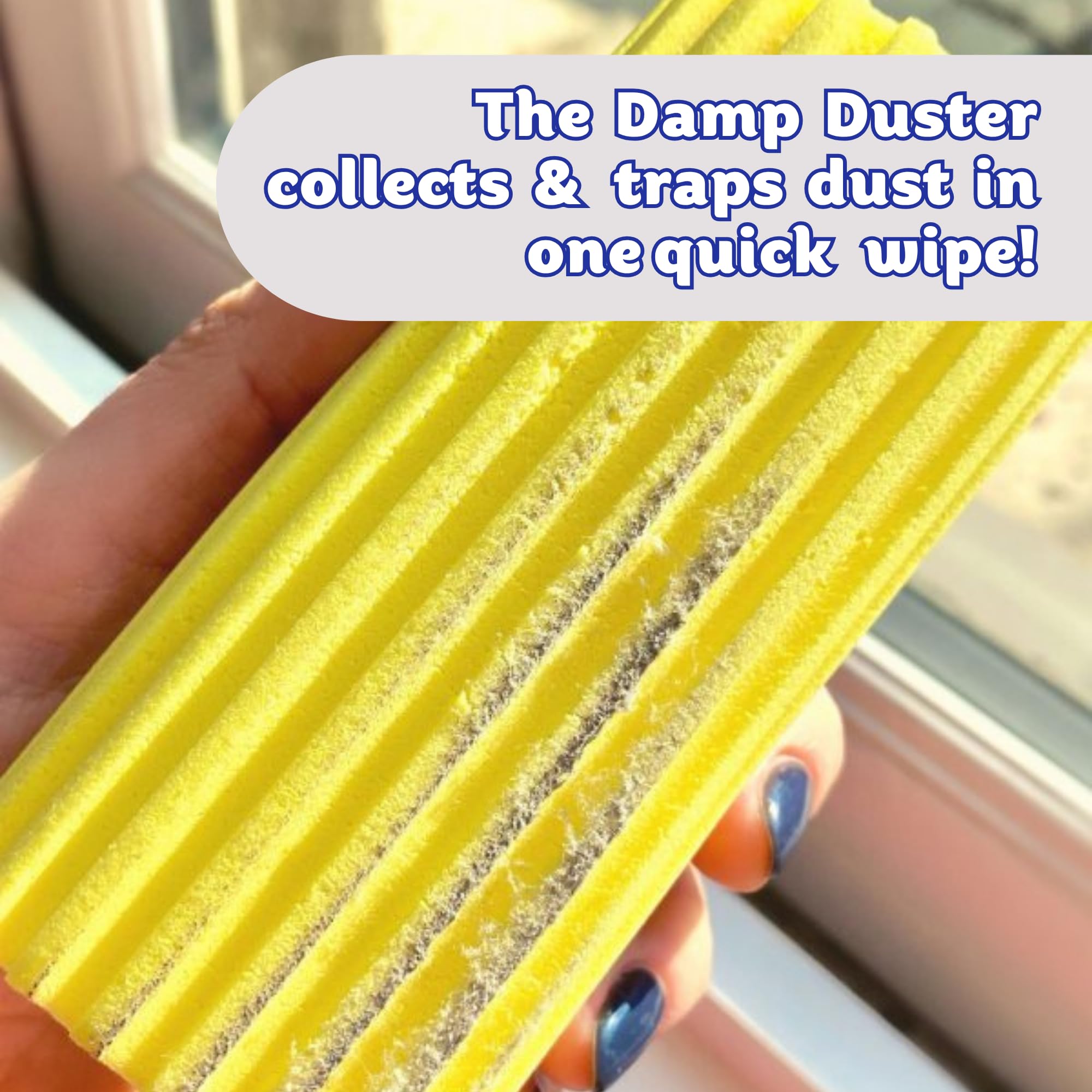 Scrub Daddy Damp Duster - Traps Dust & Debris | Pink PU Sponge | Reusable & Washable 2
