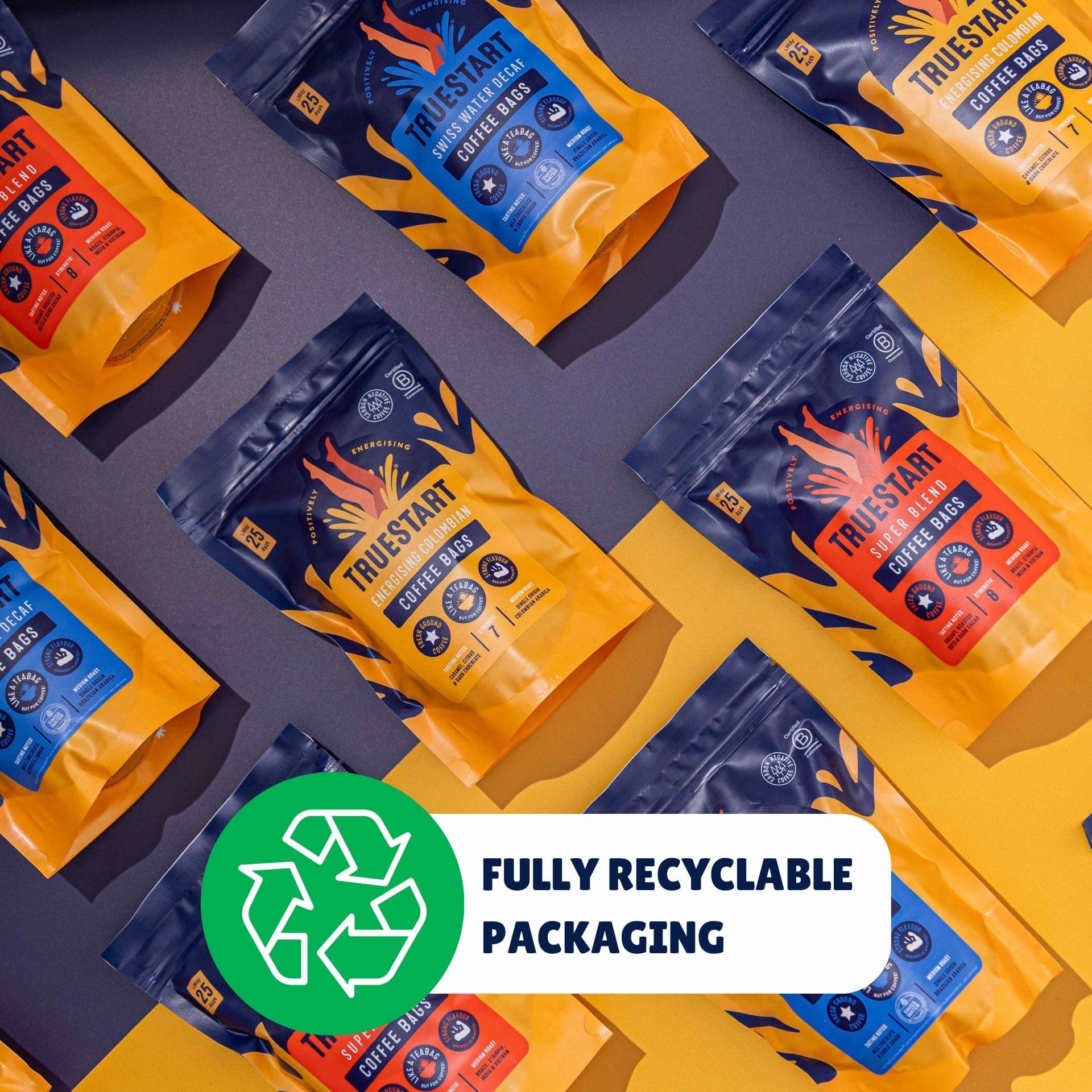 TrueStart Coffee Bags, Swiss Water Decaf – 25 Loose Bags, Mycotoxin-Free, Antioxidant-Rich, Gluten-Free, Individually Wrapped 3