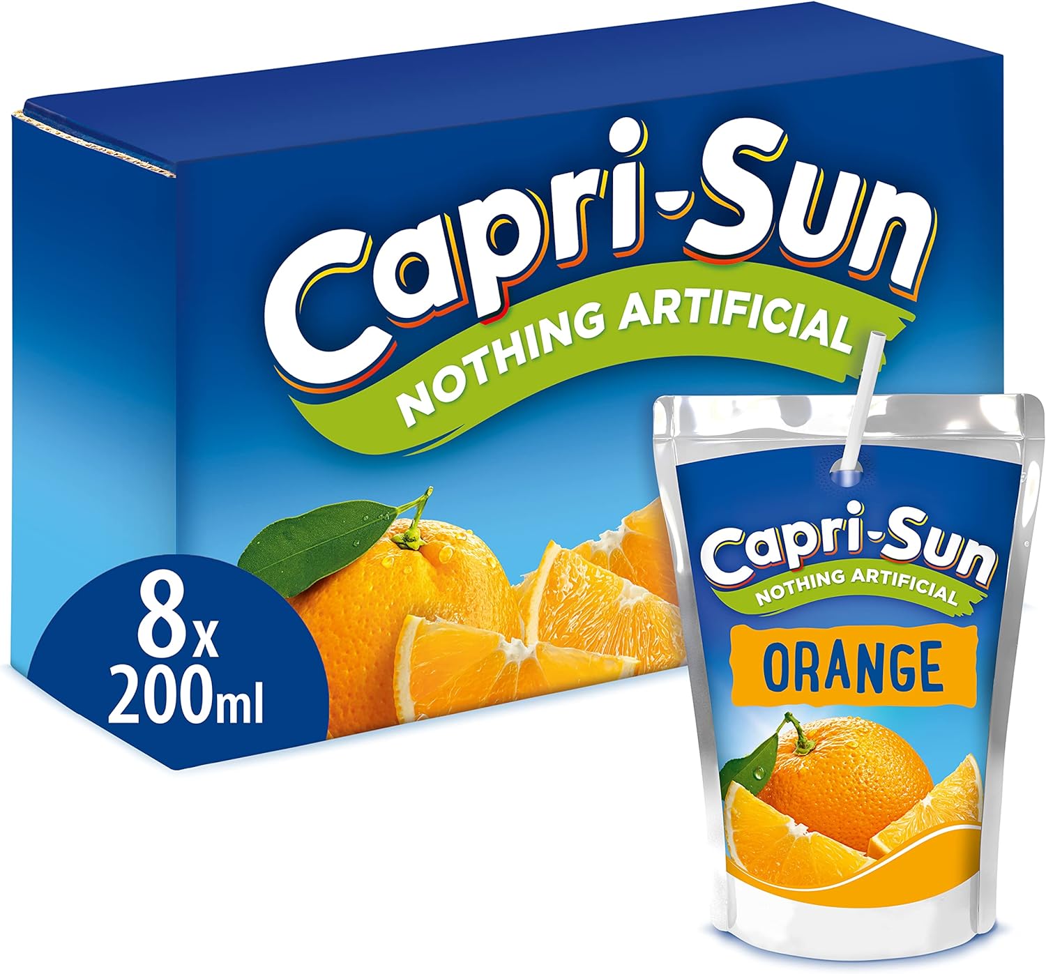 Capri-Sun Orange Fruit Juice Drink - 8 x 200 ml Pouches 1