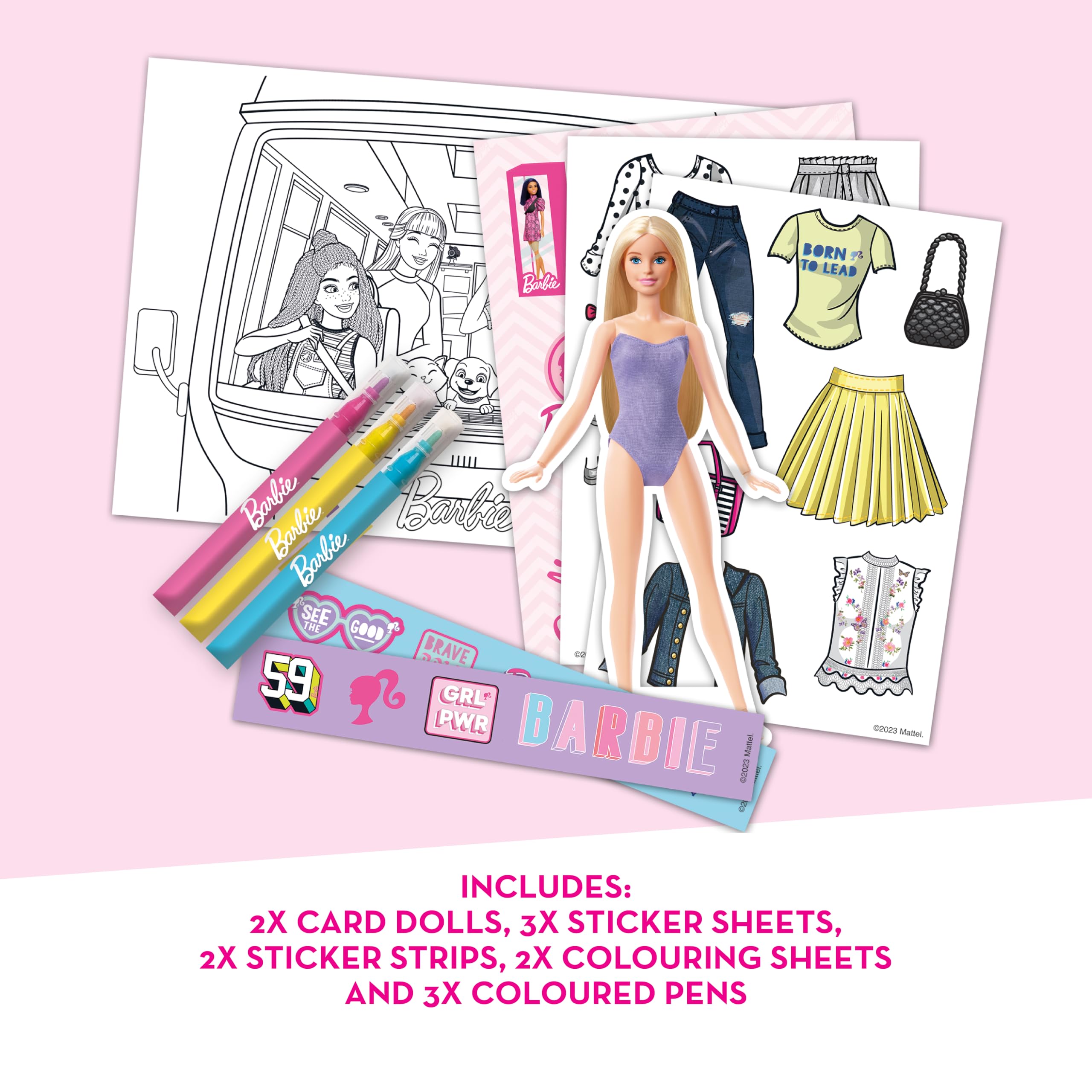 BLADEZ Barbie Sticker Activity Set - 1 Pack, Customizable Dolls & 50pcs Stickers | Mess-Free Craft Kit 3