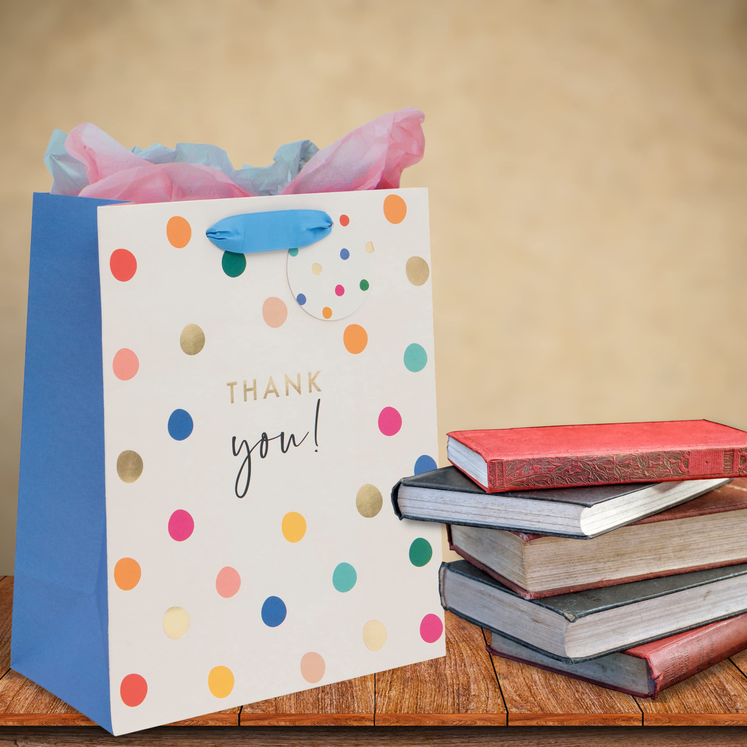 Glick Luxury Large 'Thank You' Gift Bag | 260mm x 315mm x 135mm | 210GSM Paper 3