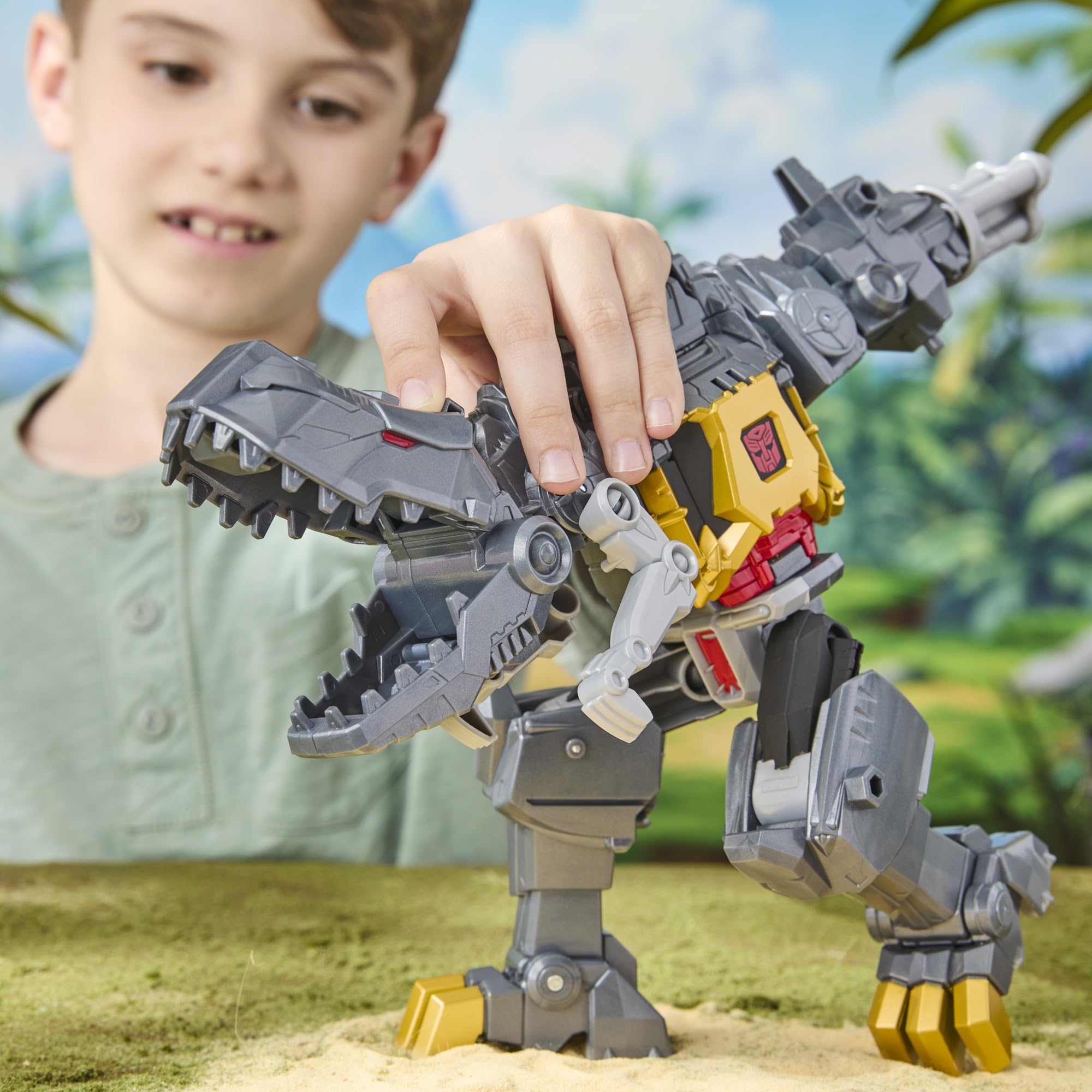 Transformers Grimlock CYBERWORLD Action Figure - 22.5 cm Robot/Dinosaur | 4-Step Conversion | Ages 6+ 3