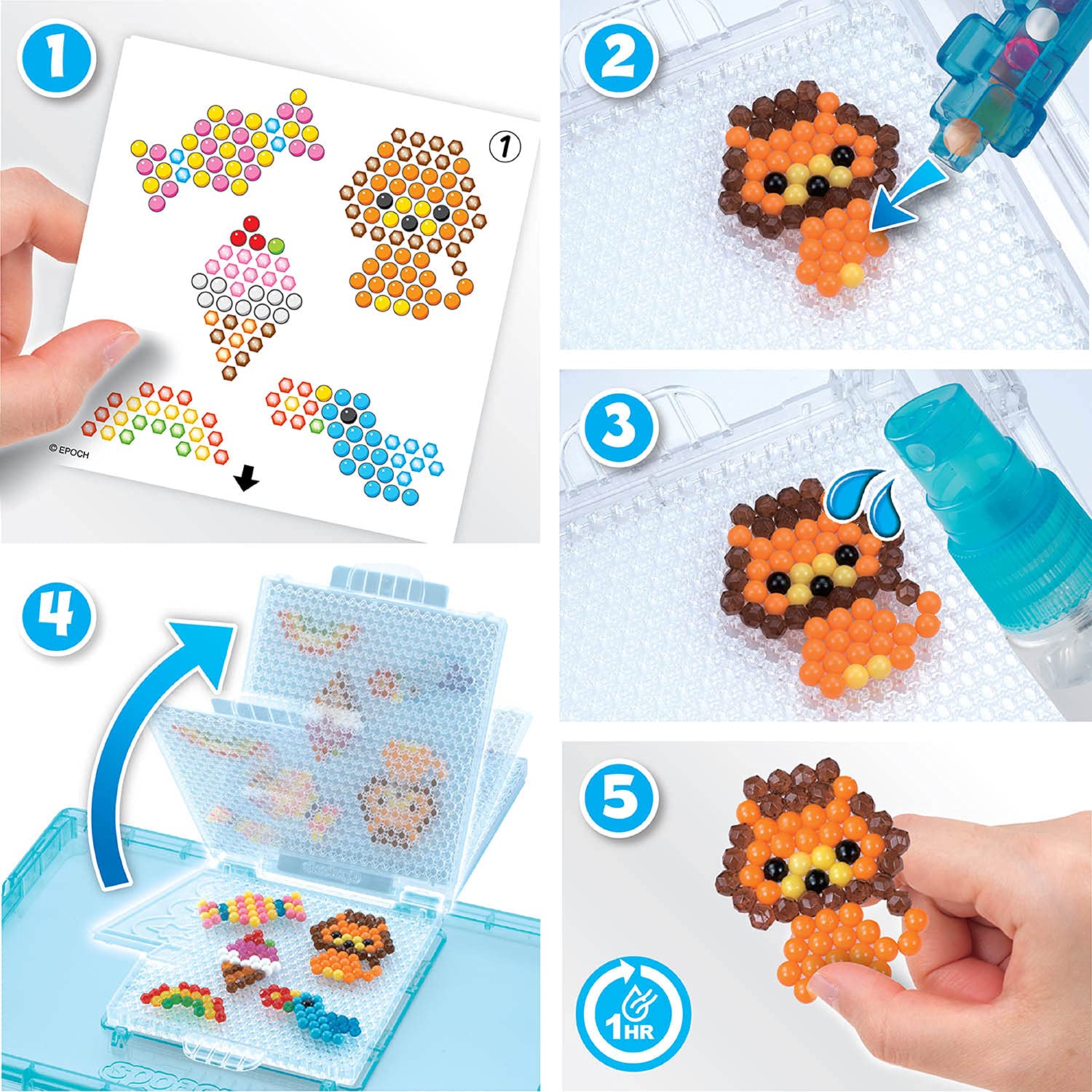Aquabeads Pastel Fancy Set 31504 - 600+ Beads in 11 Colors | Ages 4+ 4