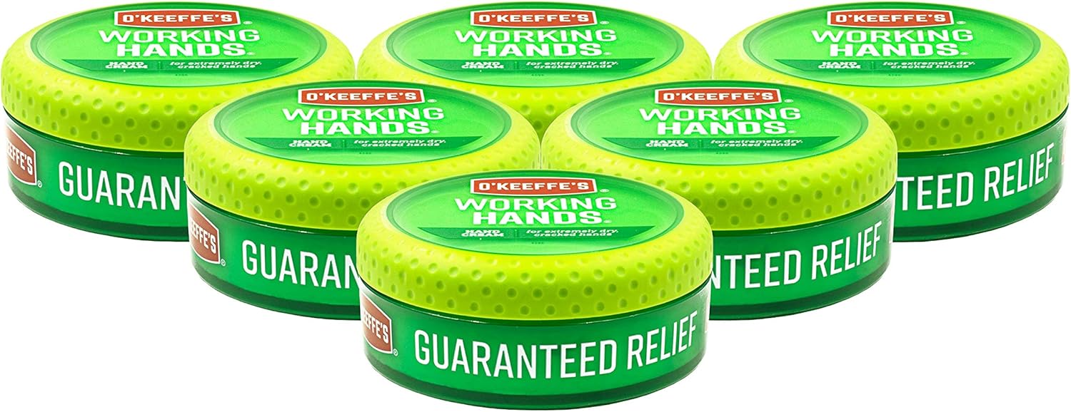 O'Keeffe's Working Hands Moisturizing Hand Cream (96g Jar, Pack of 6) 1