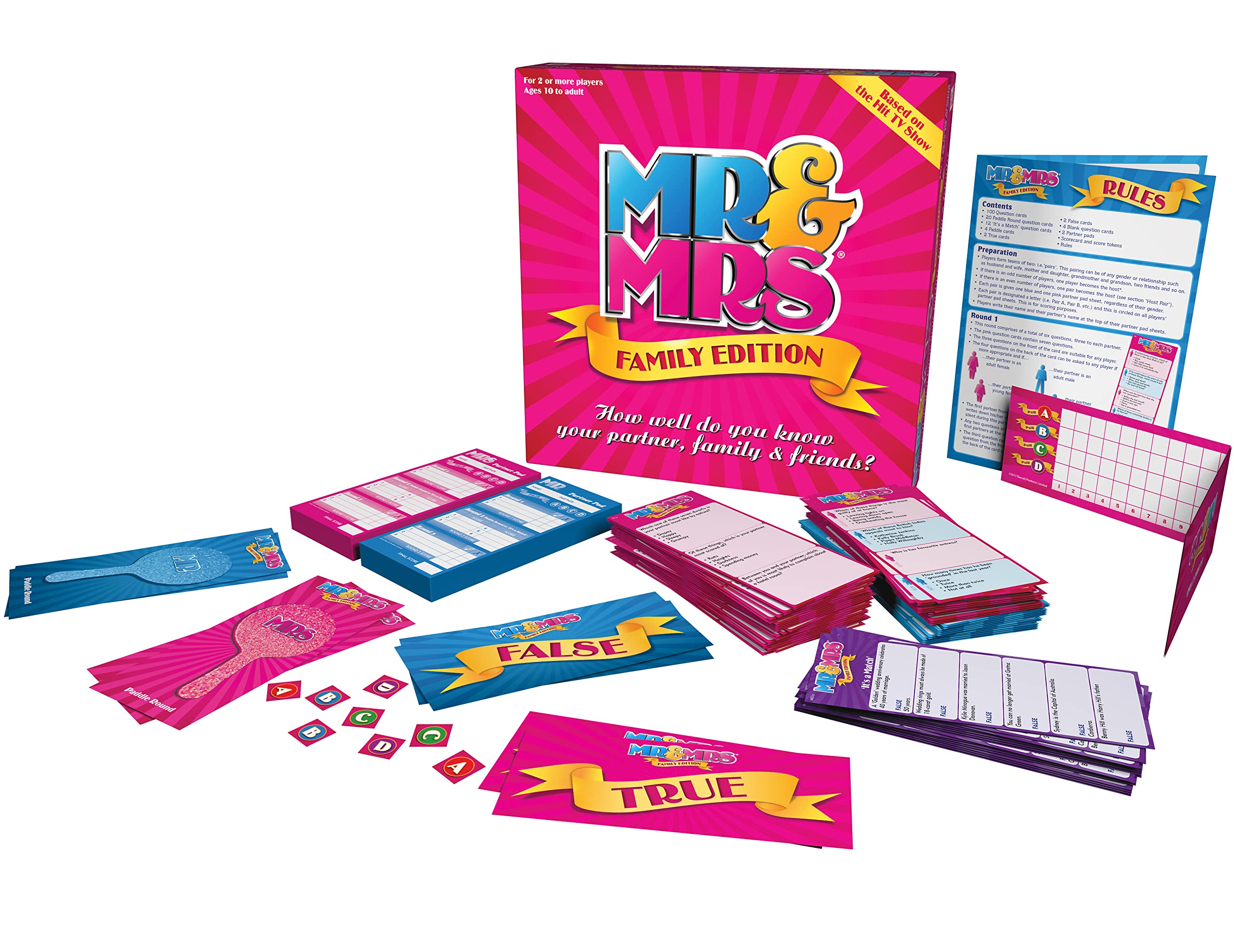 Rascals Mr &amp; Mrs Family Edition Party-Brettspiel für 2+ Spieler, ab 10 Jahren, 30 Minuten Spielzeit