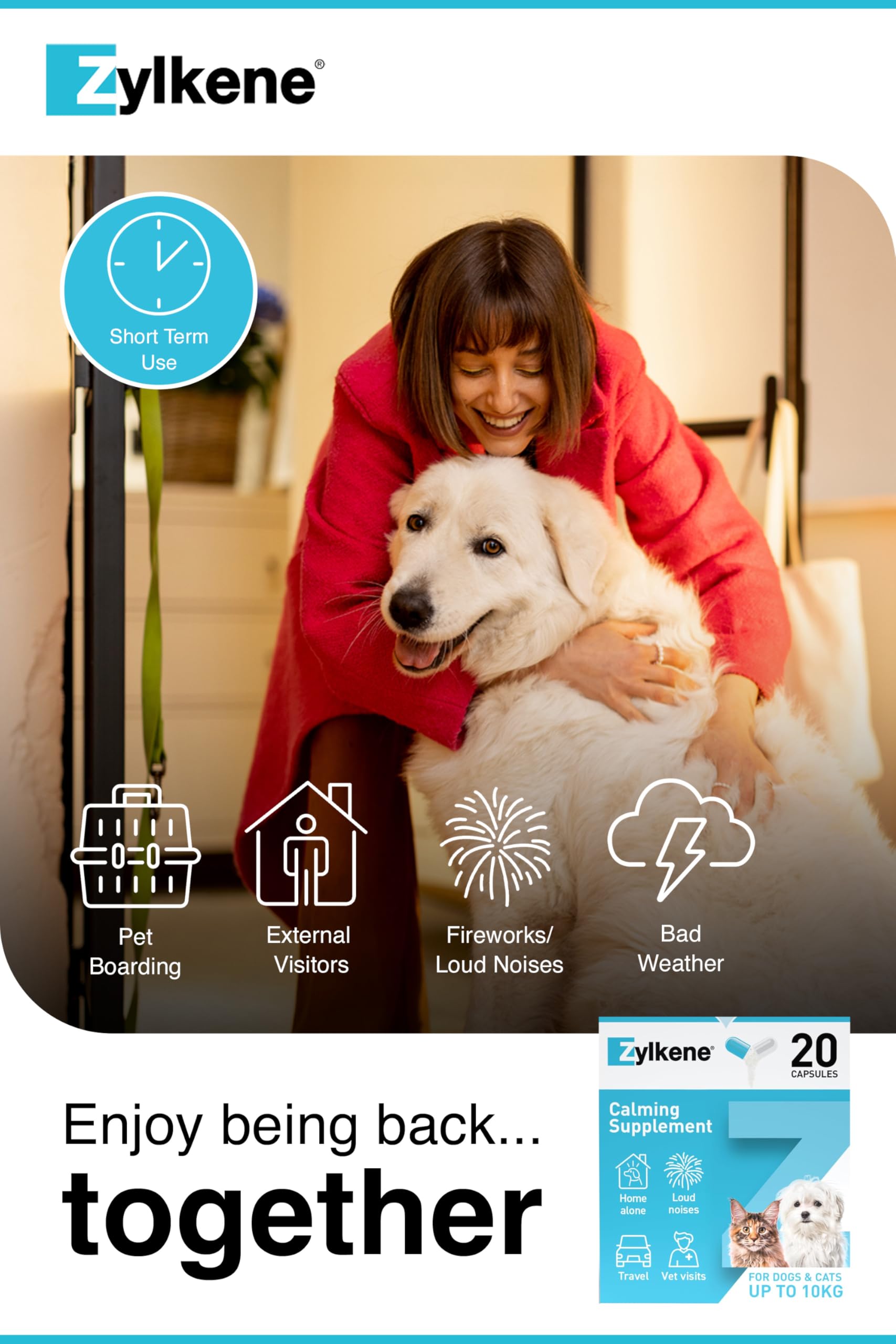 Zylkene Calming Supplements for Cats & Dogs up to 10kg 75mg | 20 Capsules 4
