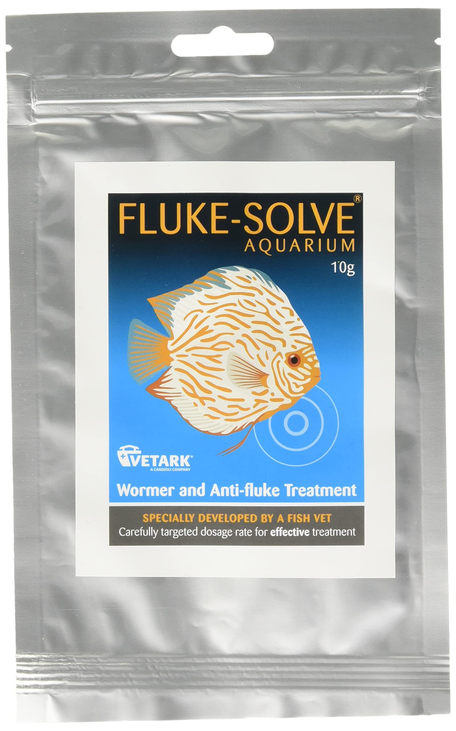 Vetark Fluke Solve Aquarium Water Treatment - Kills Dactylogyrus & Gyrodactylus | 10g