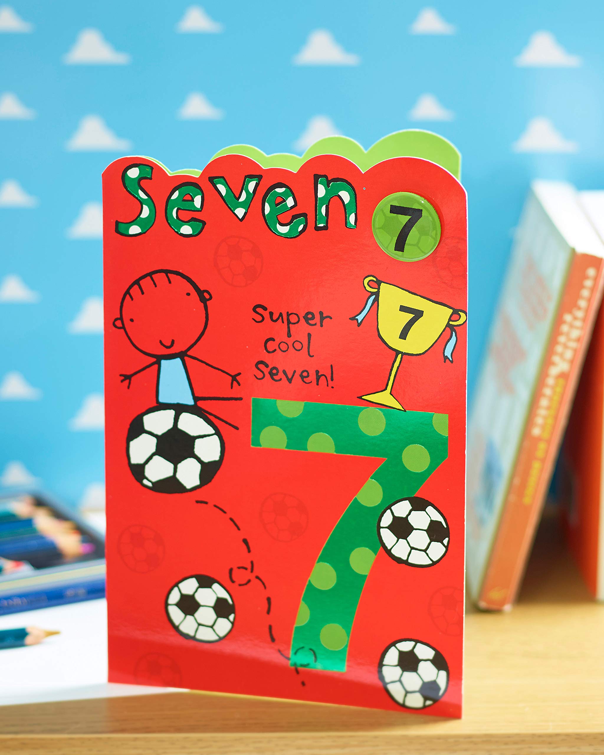 UK Greetings 7th Birthday Card - Football Design for Boys | 143 x 216 mm 5
