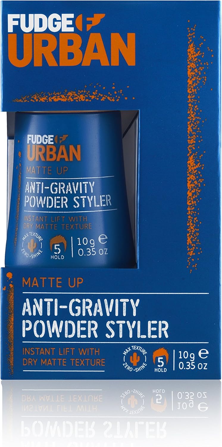 Fudge Urban Texturising Hair Styling Powder, Anti-Gravity Powder Styler, Matte Look Volumising Powder for Invisible Texture and Volume (10 g)
