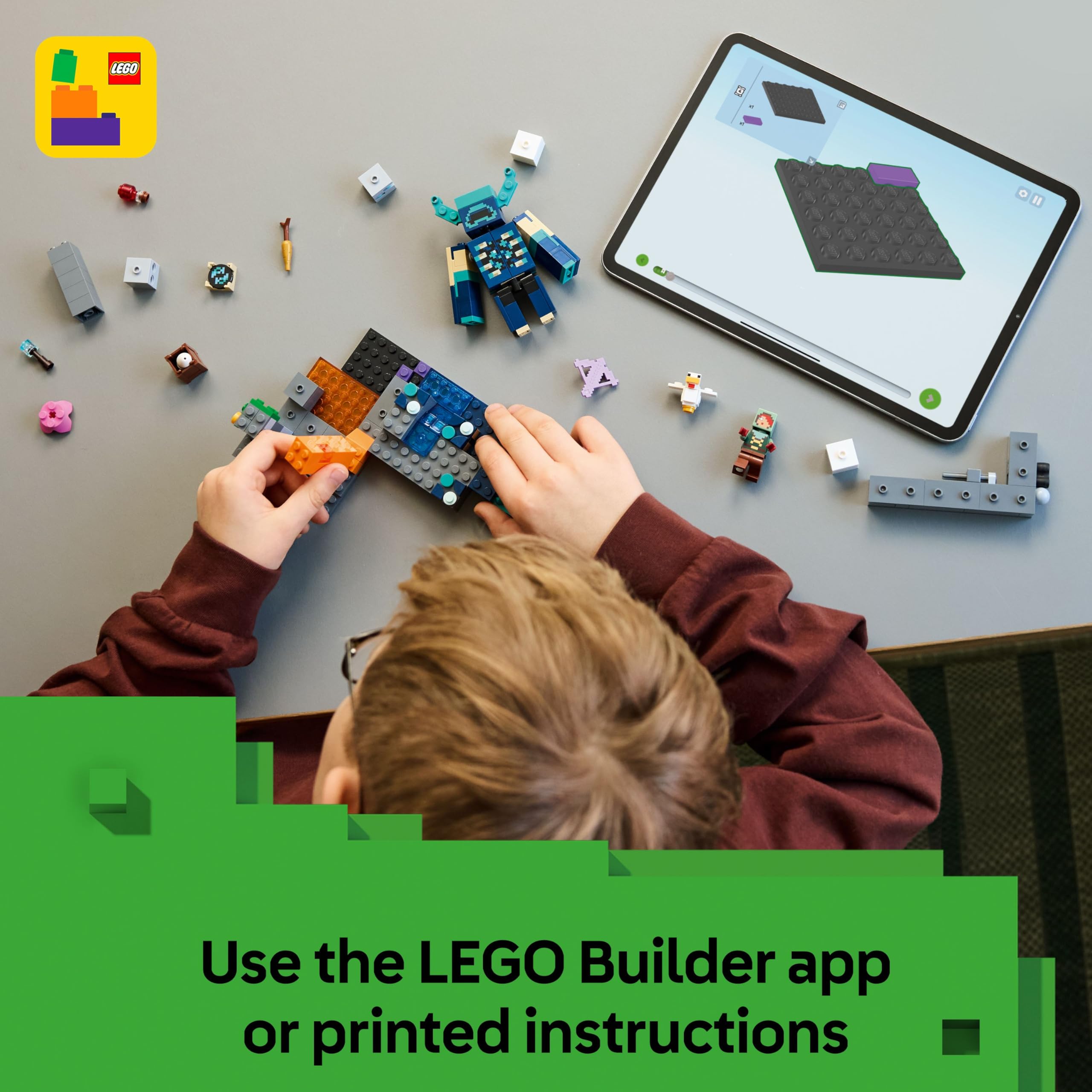 LEGO Minecraft The Warden Encounter 21274 - Buildable Warden Figure with Minifigure and Lush Cave Set 6