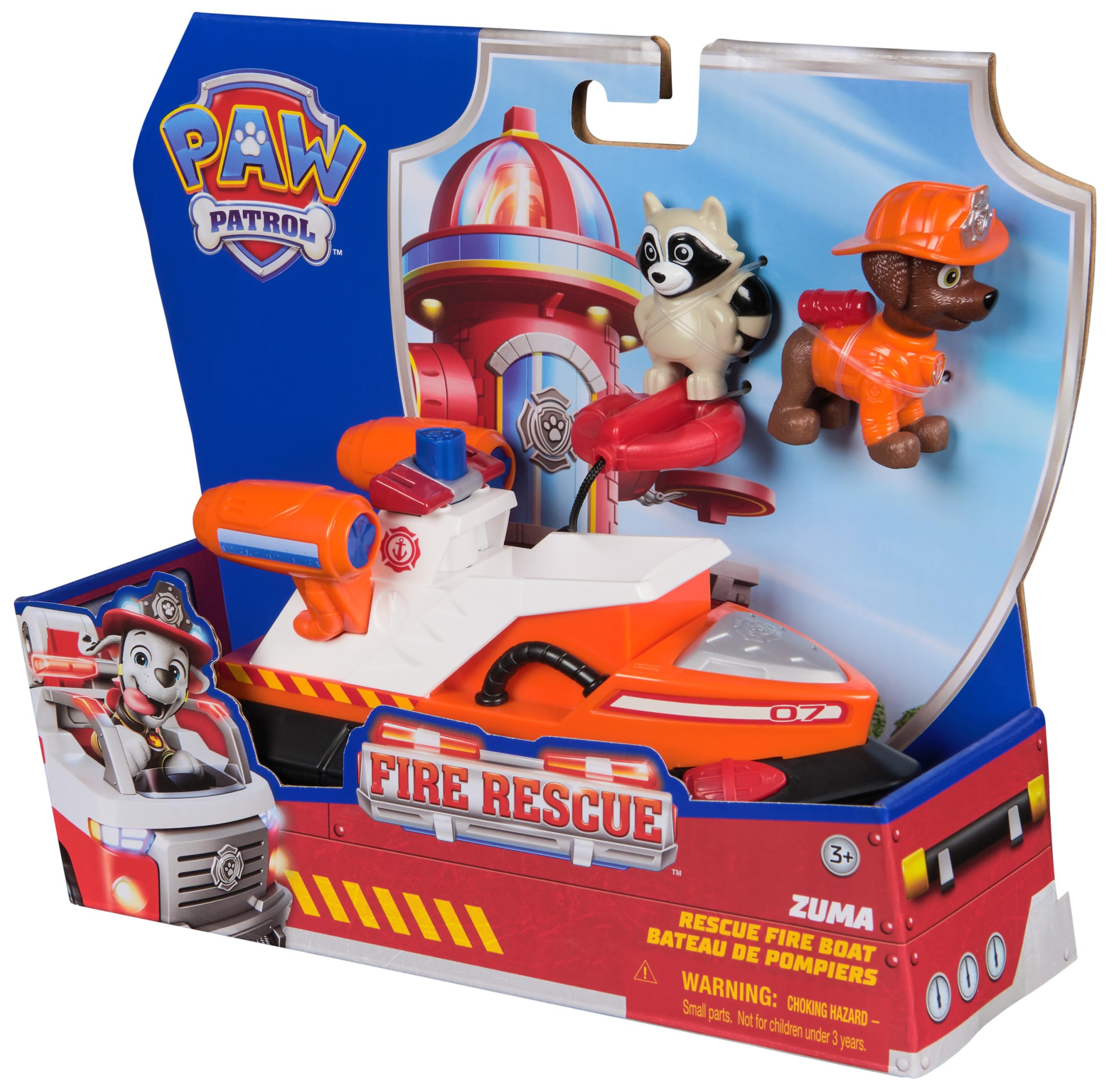 Paw Patrol Zuma Rescue Fire Boat with Action Figure & Launching Lifesaver - Kids Toy Playset for Ages 3 and Up 7