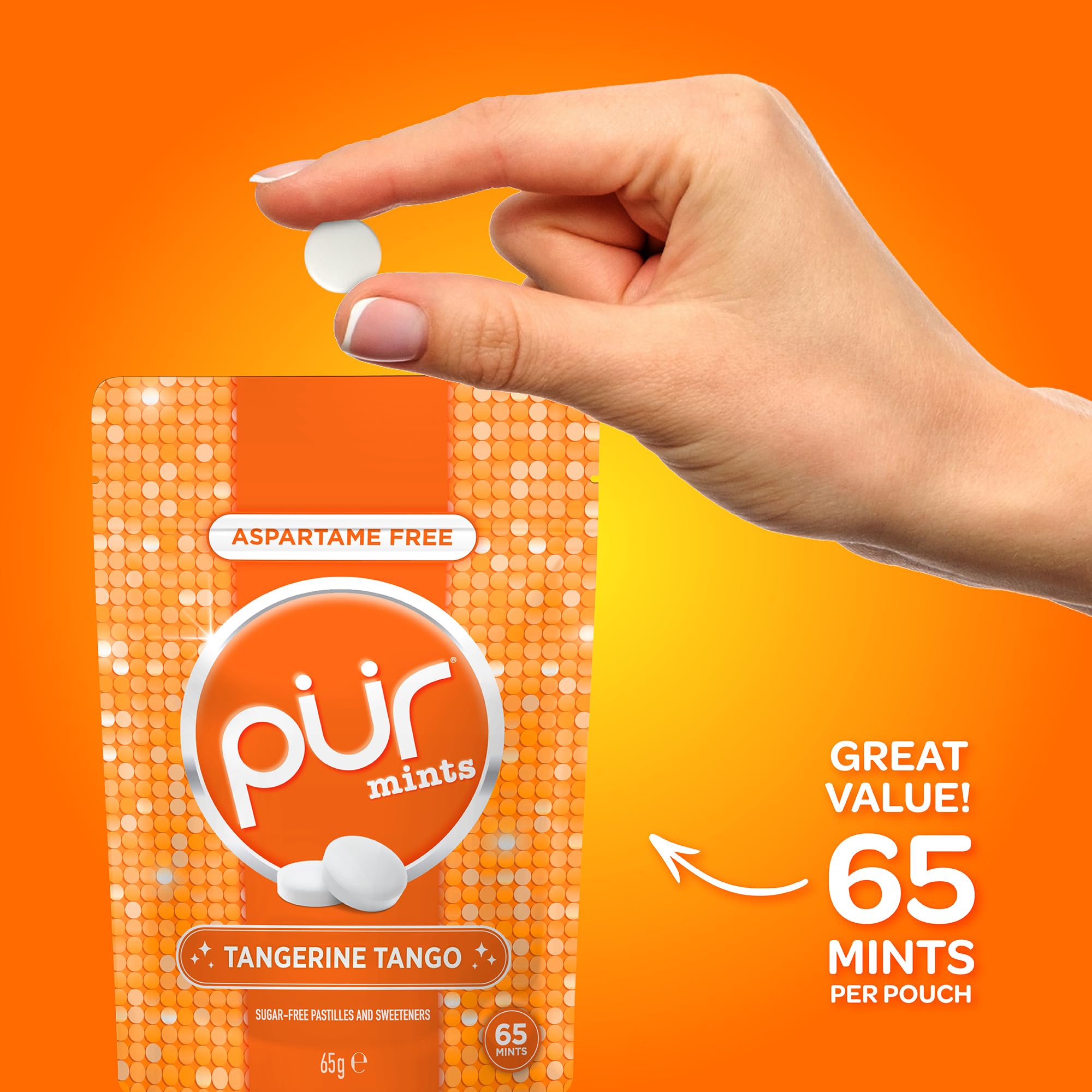 PUR Mints Tangerine Tango - Sugar Free, Aspartame Free, Xylitol Sweetened | 65 Count 2