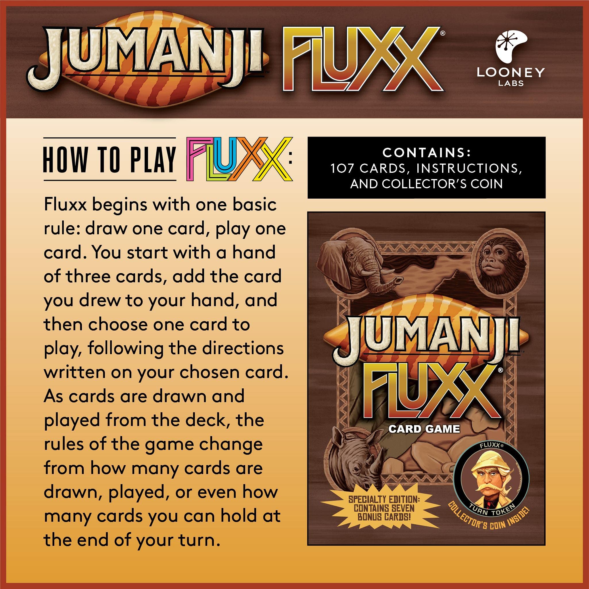 Looney Labs Jumanji Fluxx Kartenspiel – Gemischte Farben 8