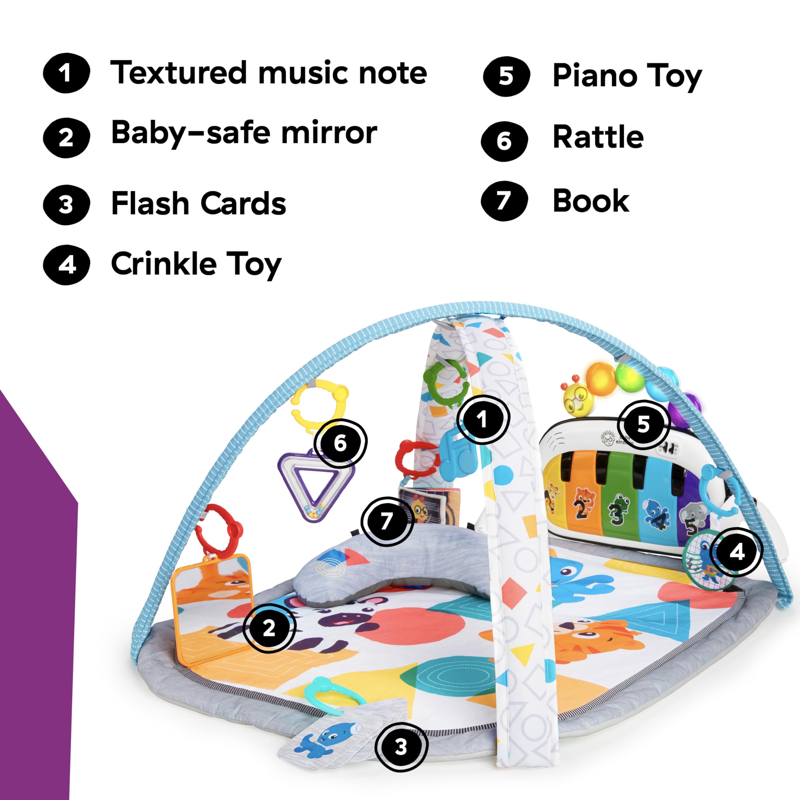 Baby Einstein - 4-in-1 Kickin' Tunes Music and Language Discovery Play Gym 5