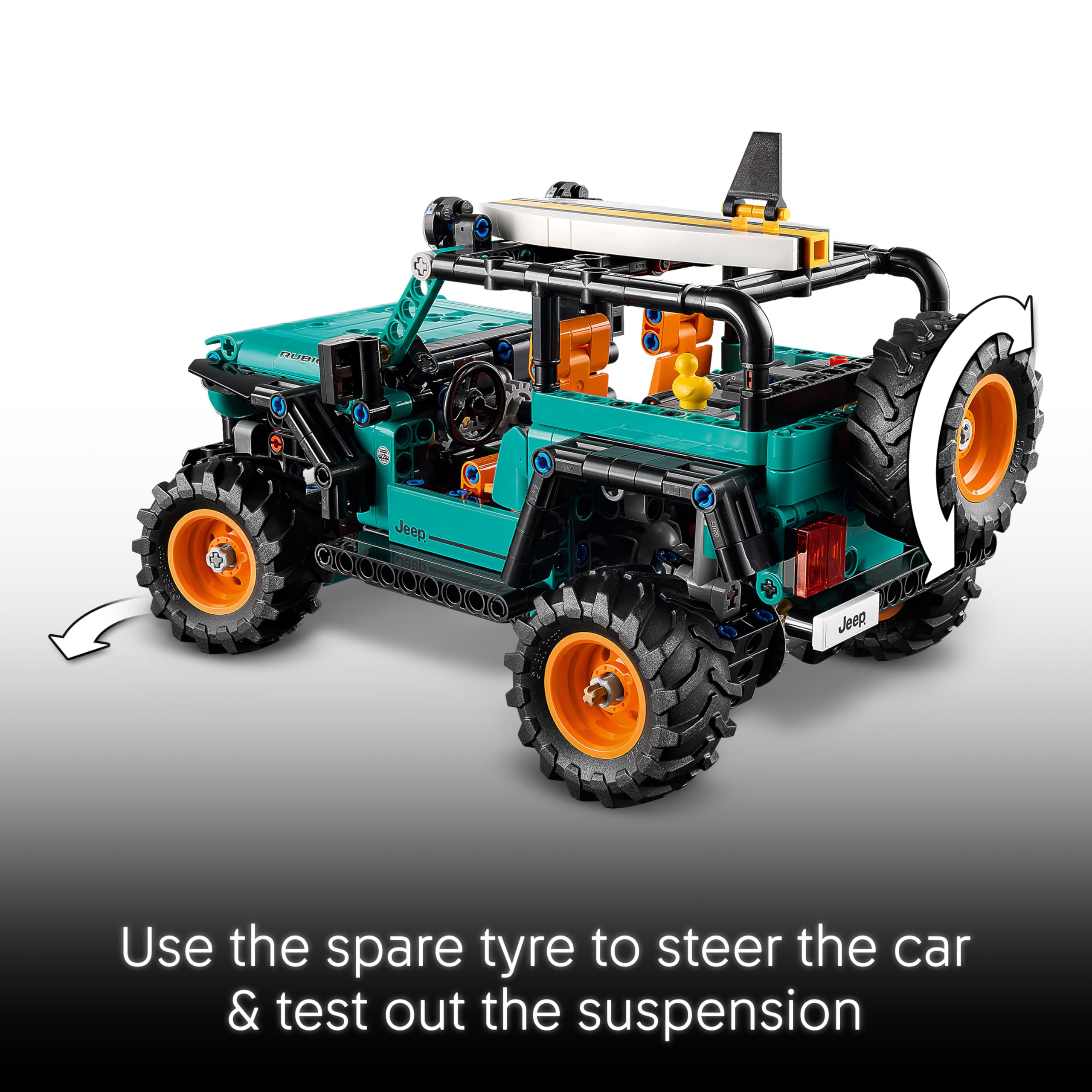 LEGO Technic Jeep Wrangler Rubicon SUV Car Toy Model Kit 42227 for Ages 10+ 3